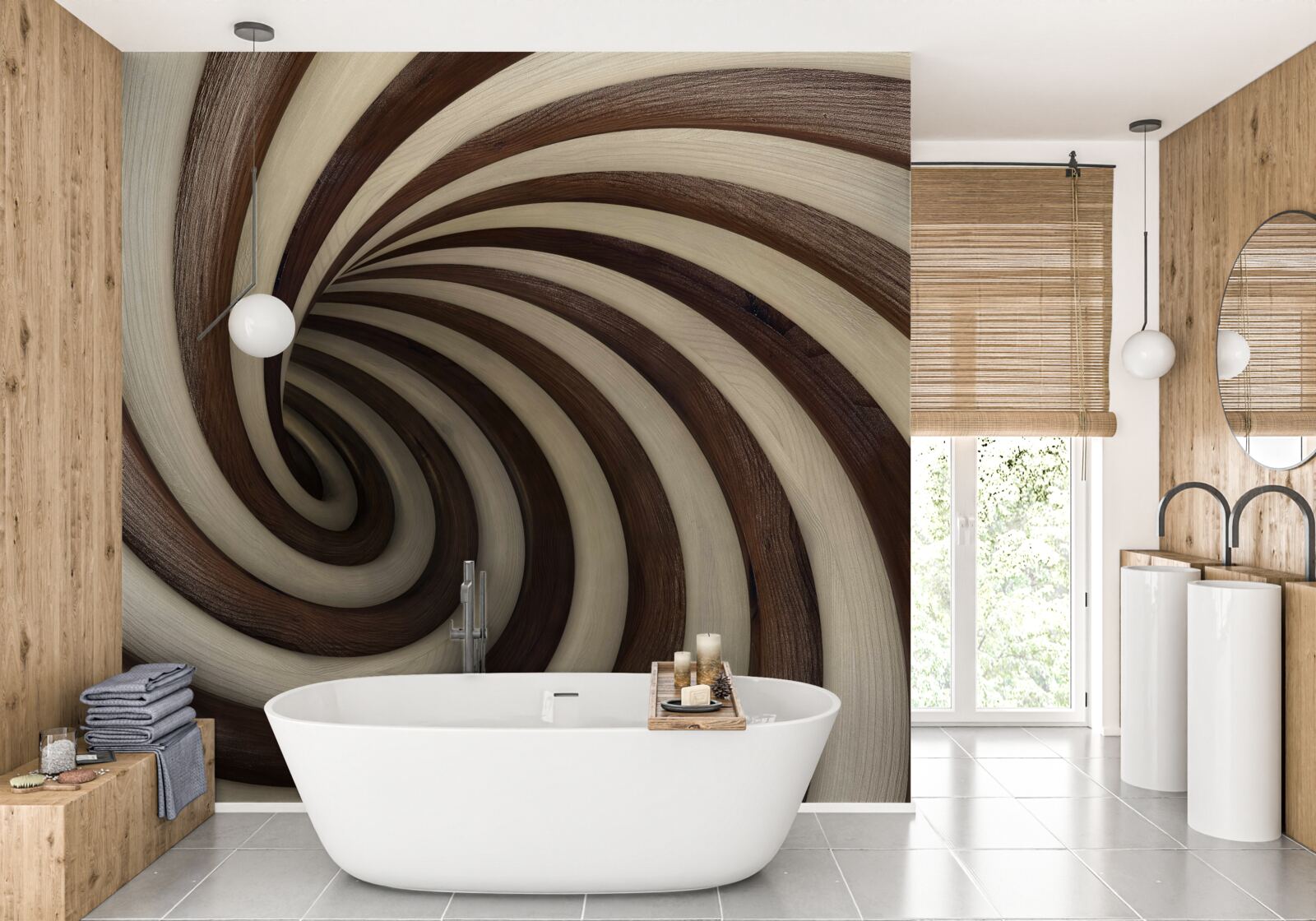 Fototapeta špirálový tunel vyrobený z čokolády