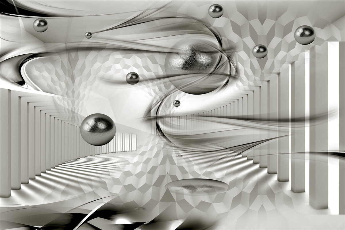 Fototapeta rôzne geometrie v odtieňoch sivej