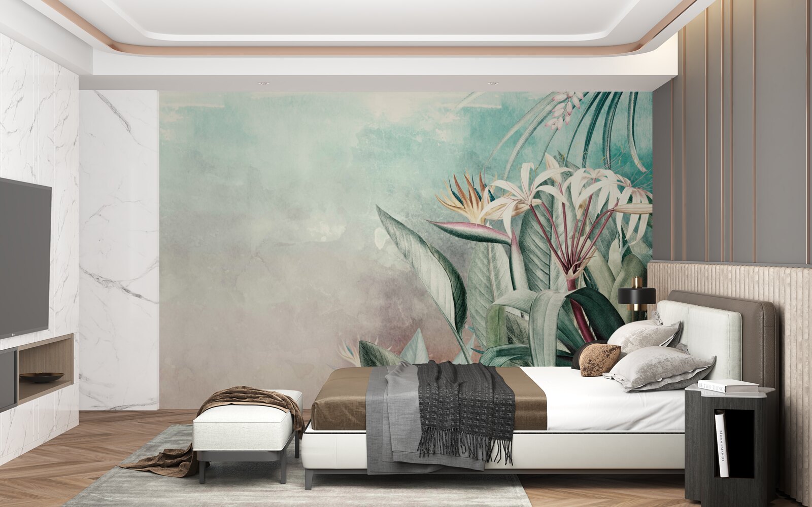 Fototapeta módny zelený list