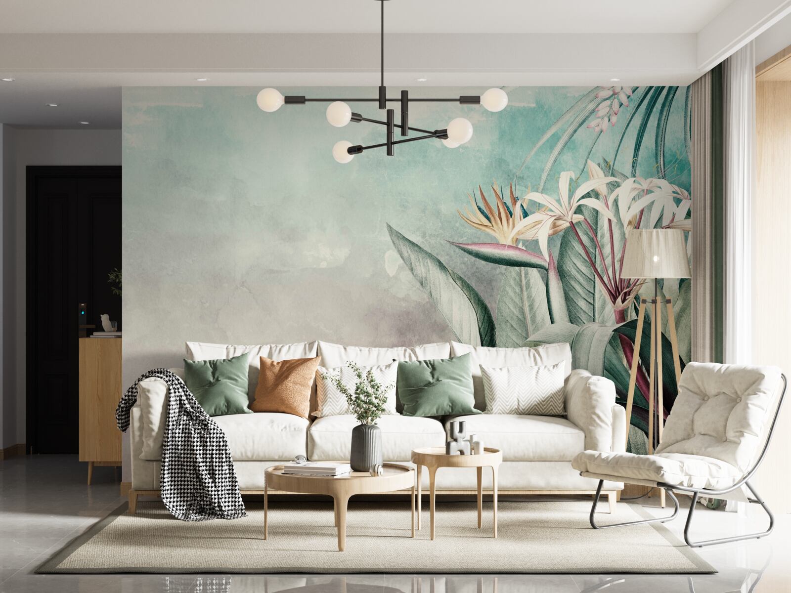 Fototapeta módny zelený list