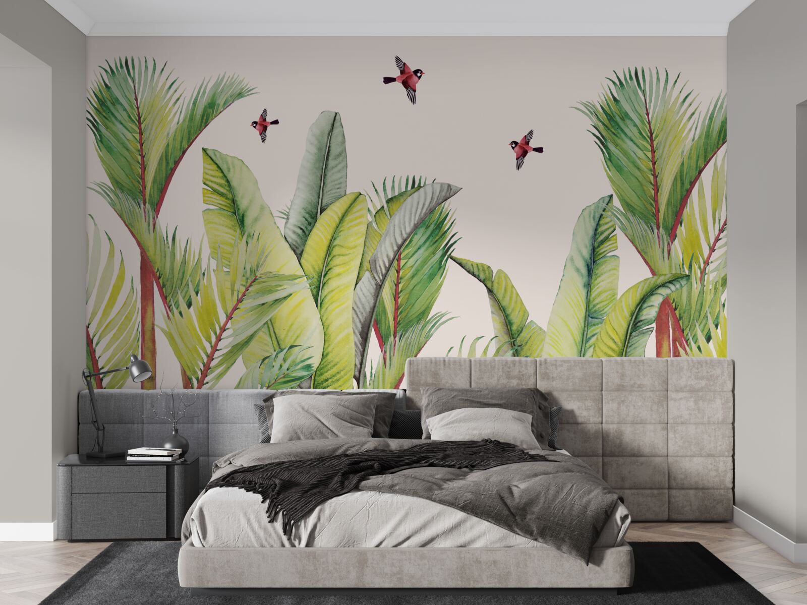 Fototapeta zeleň pod krídlami vtákov