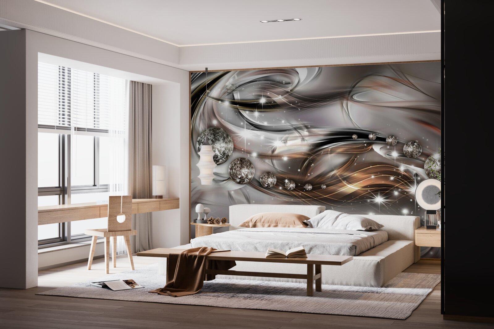 Fototapeta vzor s kryštálmi vo vektorovom formáte