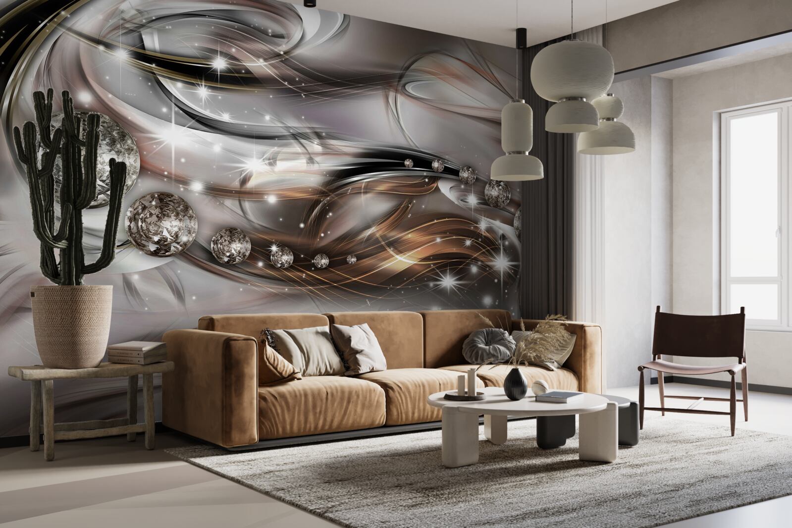 Fototapeta vzor s kryštálmi vo vektorovom formáte