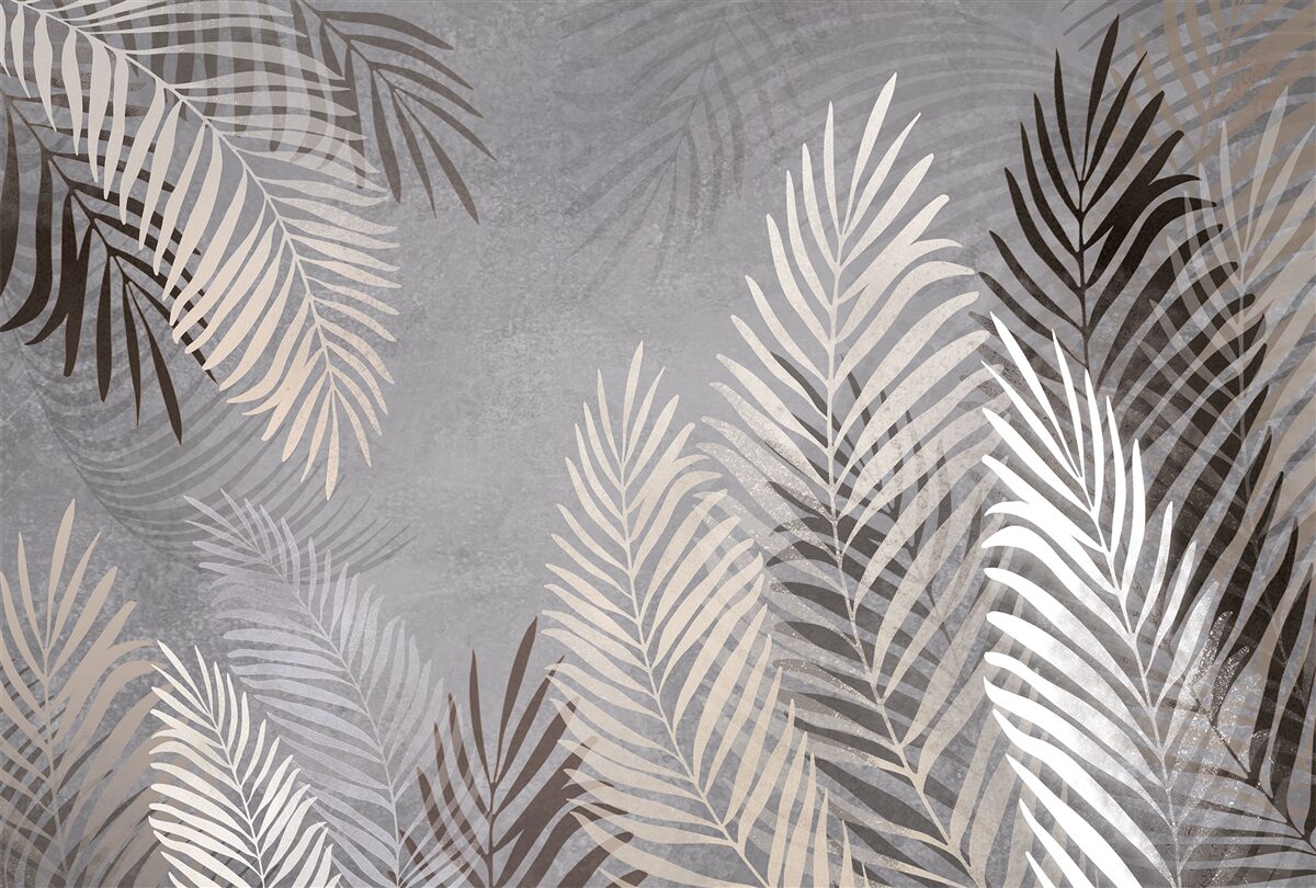 Fototapeta veľké tenké listy sú biele