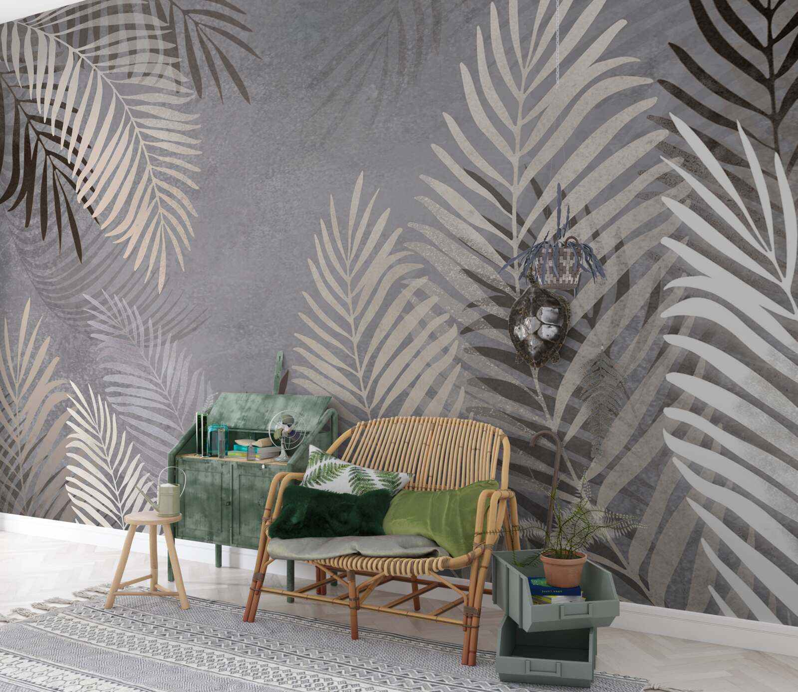 Fototapeta veľké tenké listy sú biele