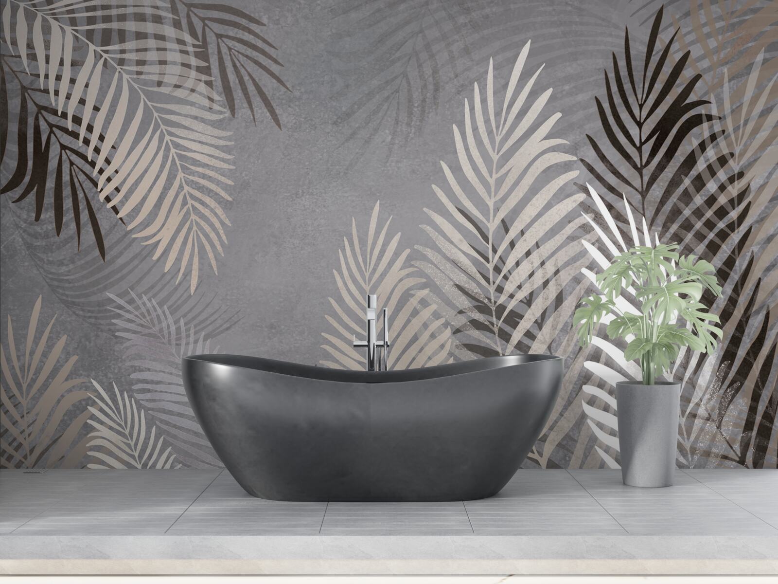 Fototapeta veľké tenké listy sú biele