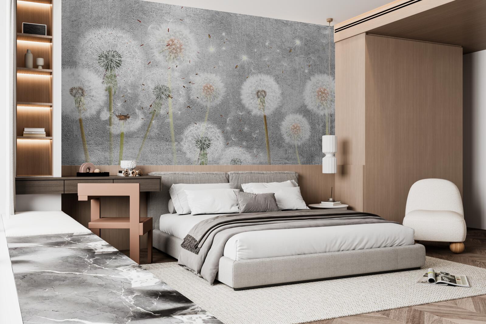 Fototapeta nahnevané zvädnuté púpavy