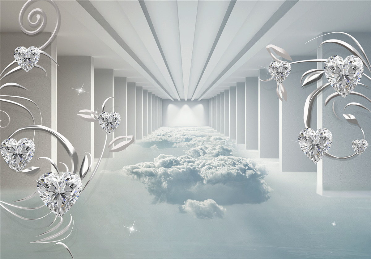 Fototapeta dlhá biela chodba