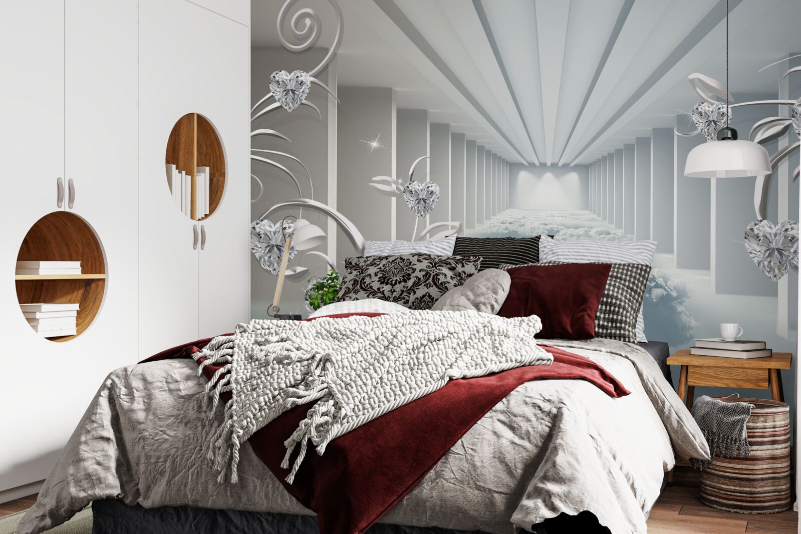 Fototapeta dlhá biela chodba