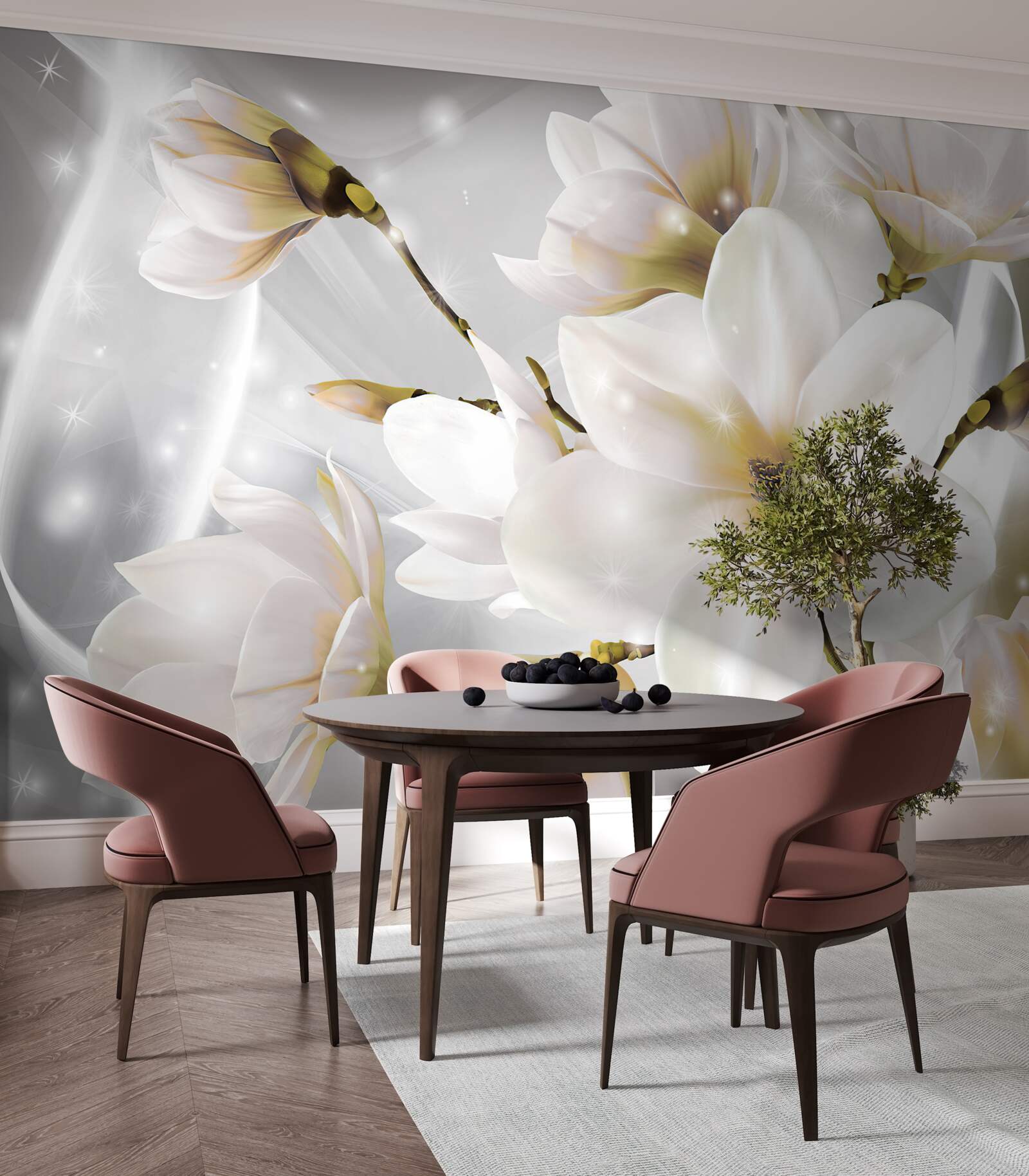 Fototapeta biele kvety úžasnej veľkosti