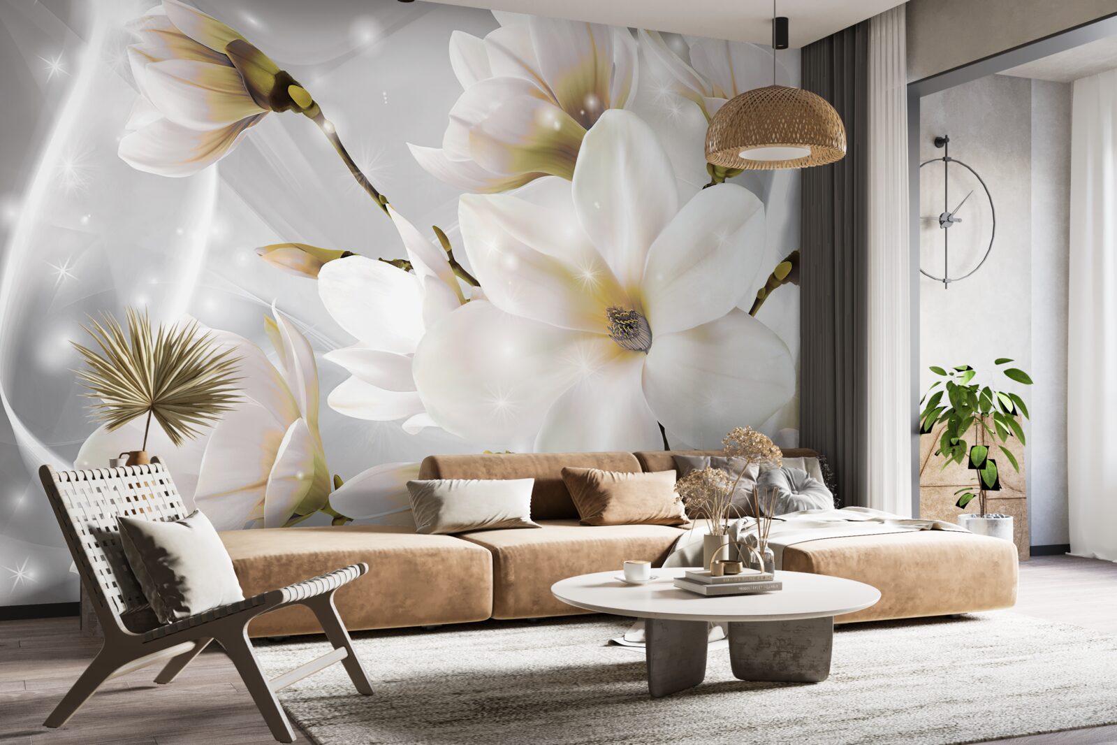 Fototapeta biele kvety úžasnej veľkosti