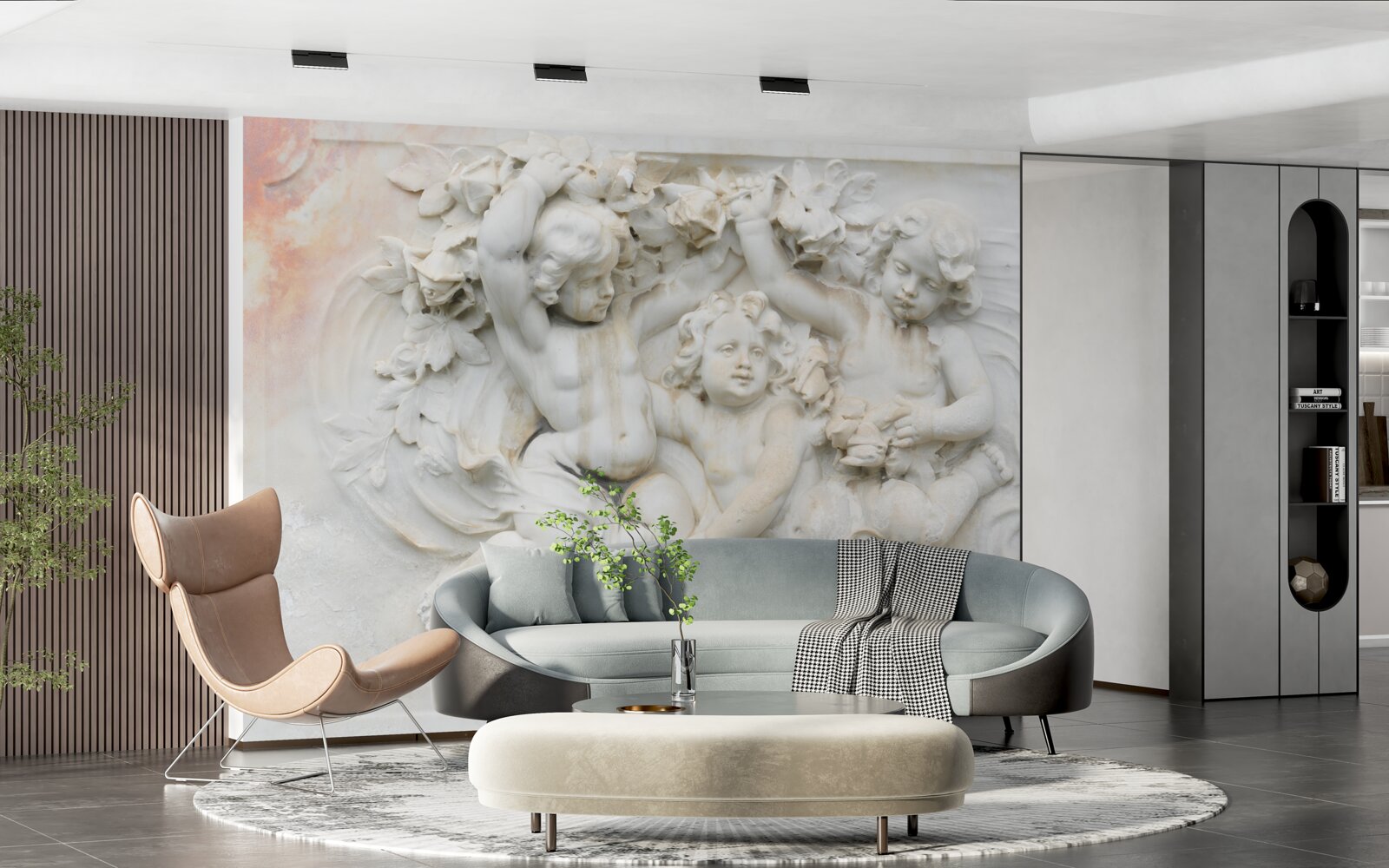 Fototapeta sochy anjelov z kameňa