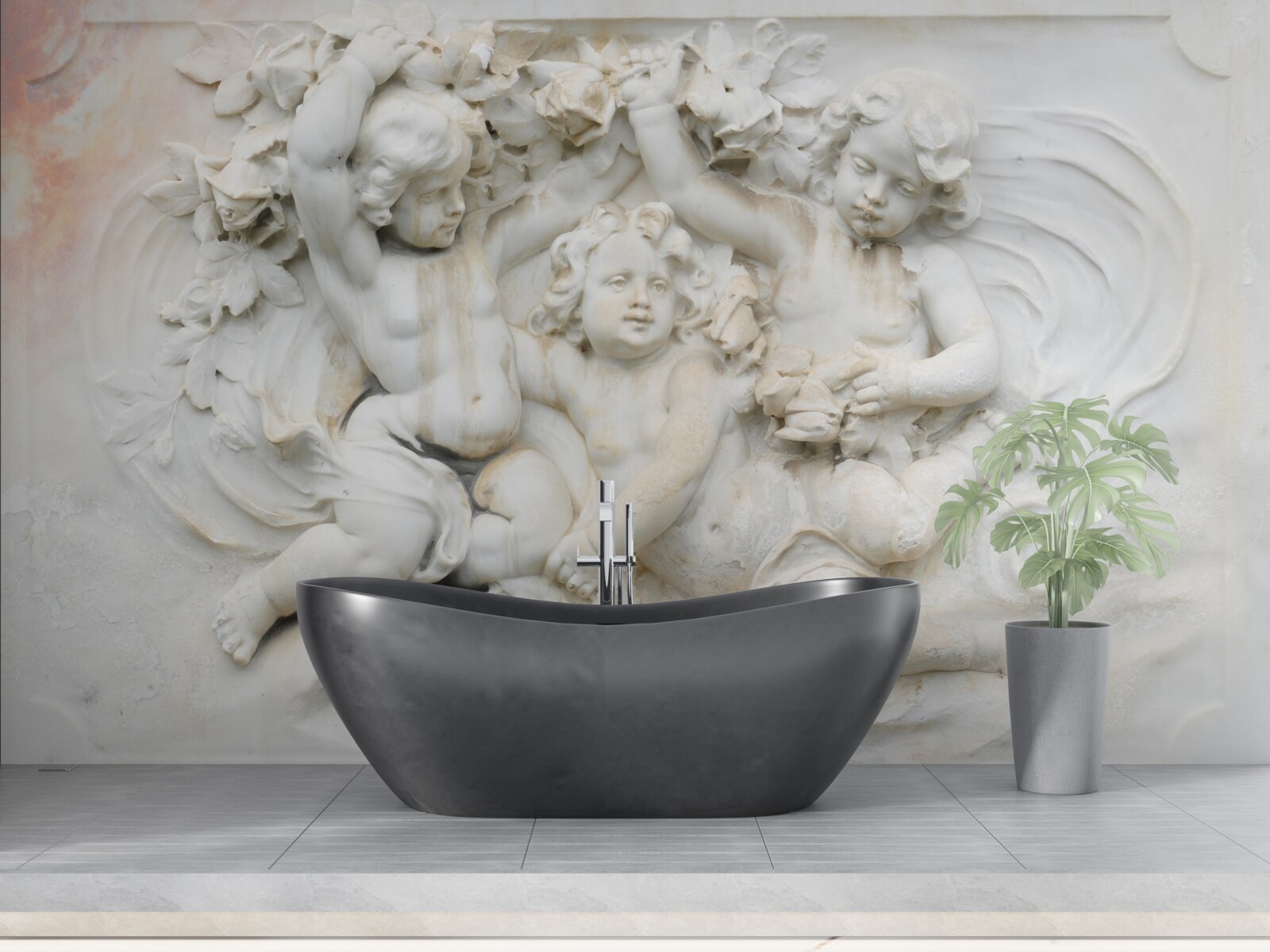 Fototapeta sochy anjelov z kameňa
