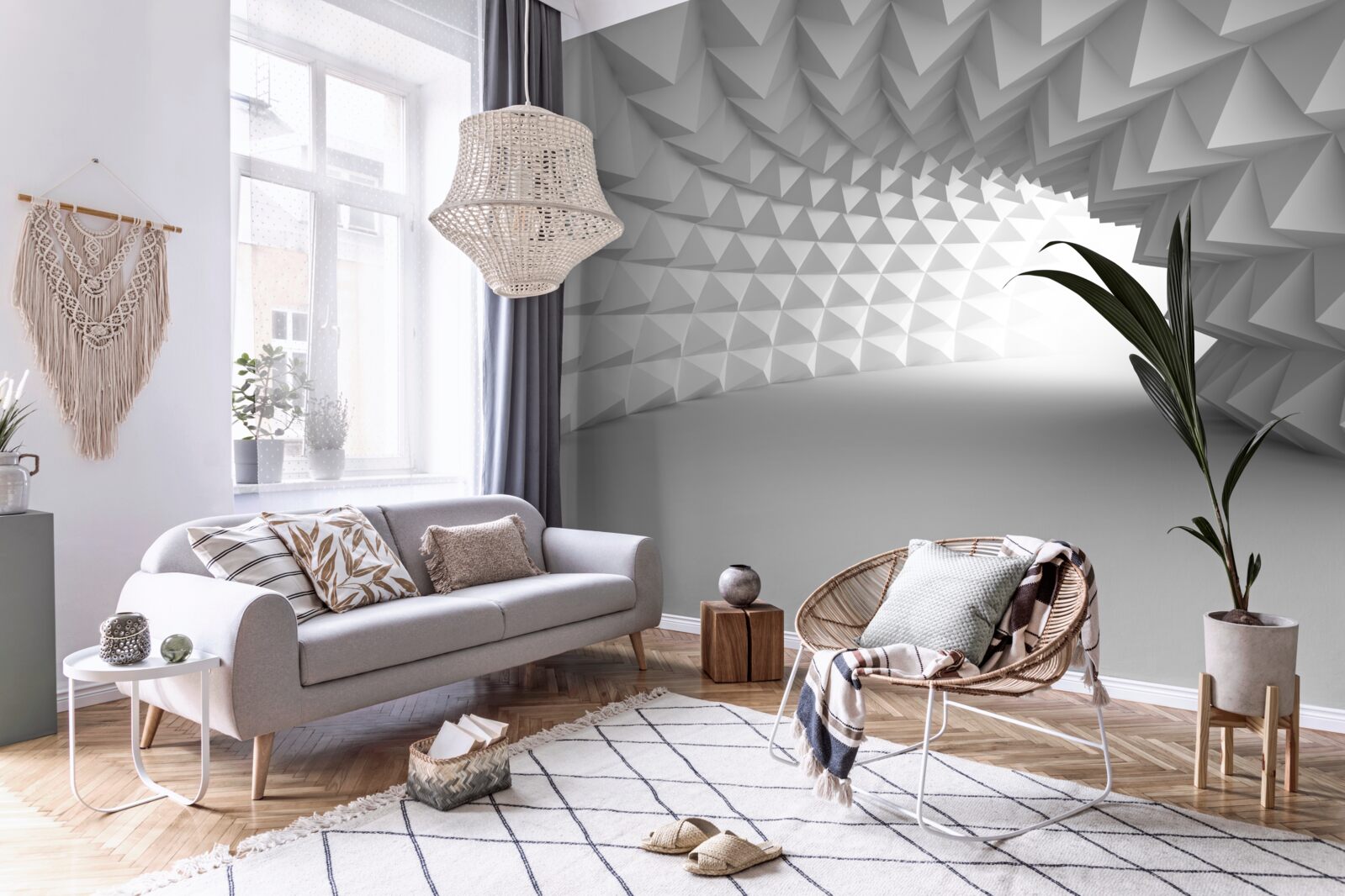 Fototapeta biela tunelová chodba