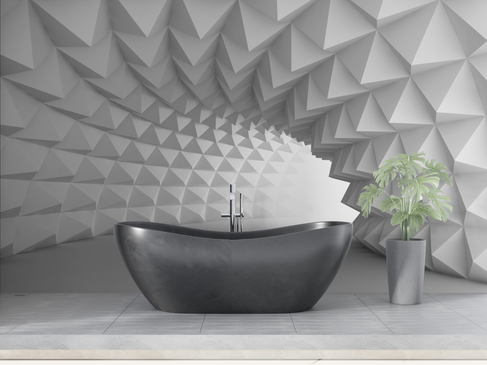 Fototapeta biela tunelová chodba