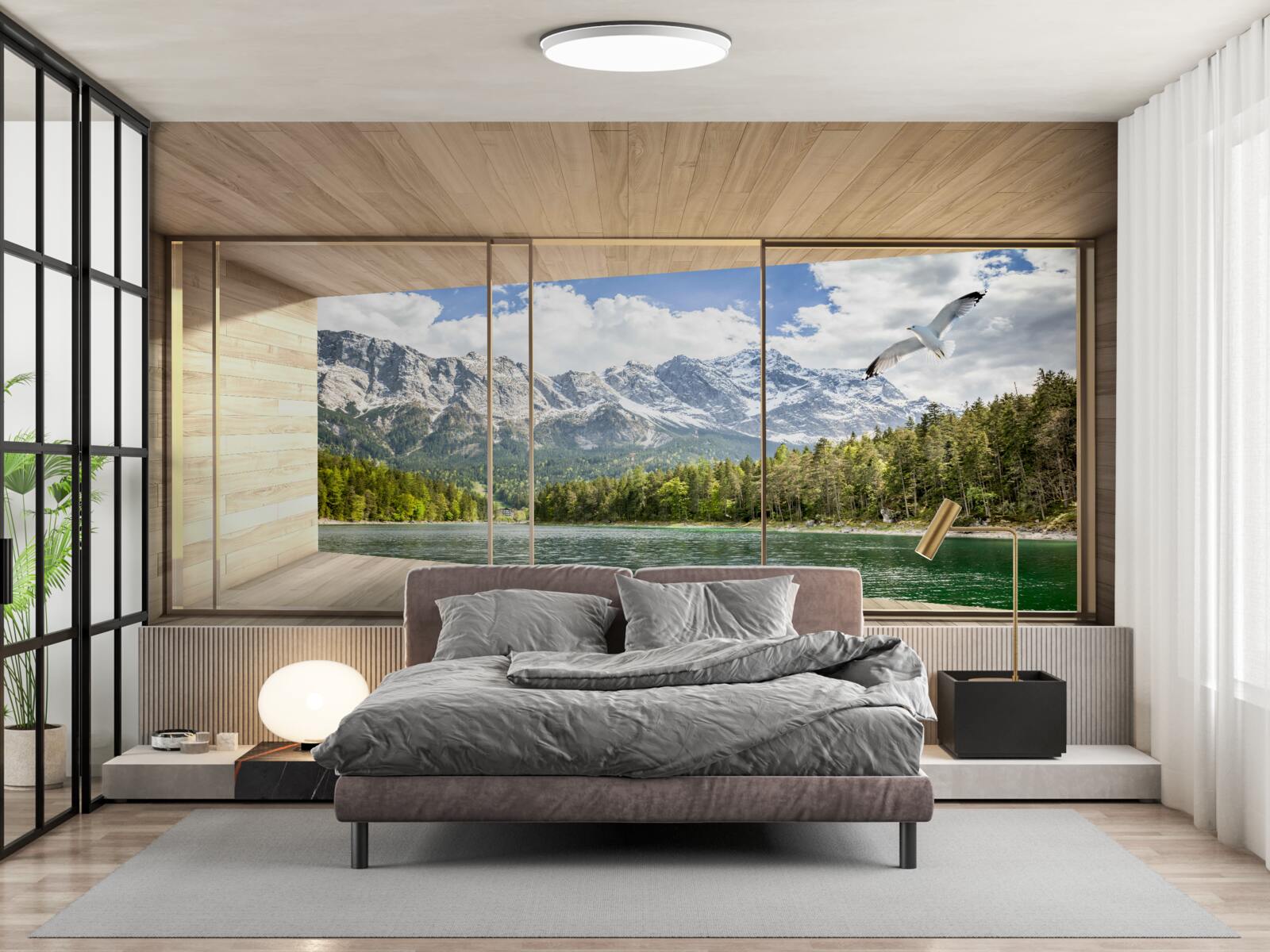 Fototapeta úchvatná krajina rieky a hôr