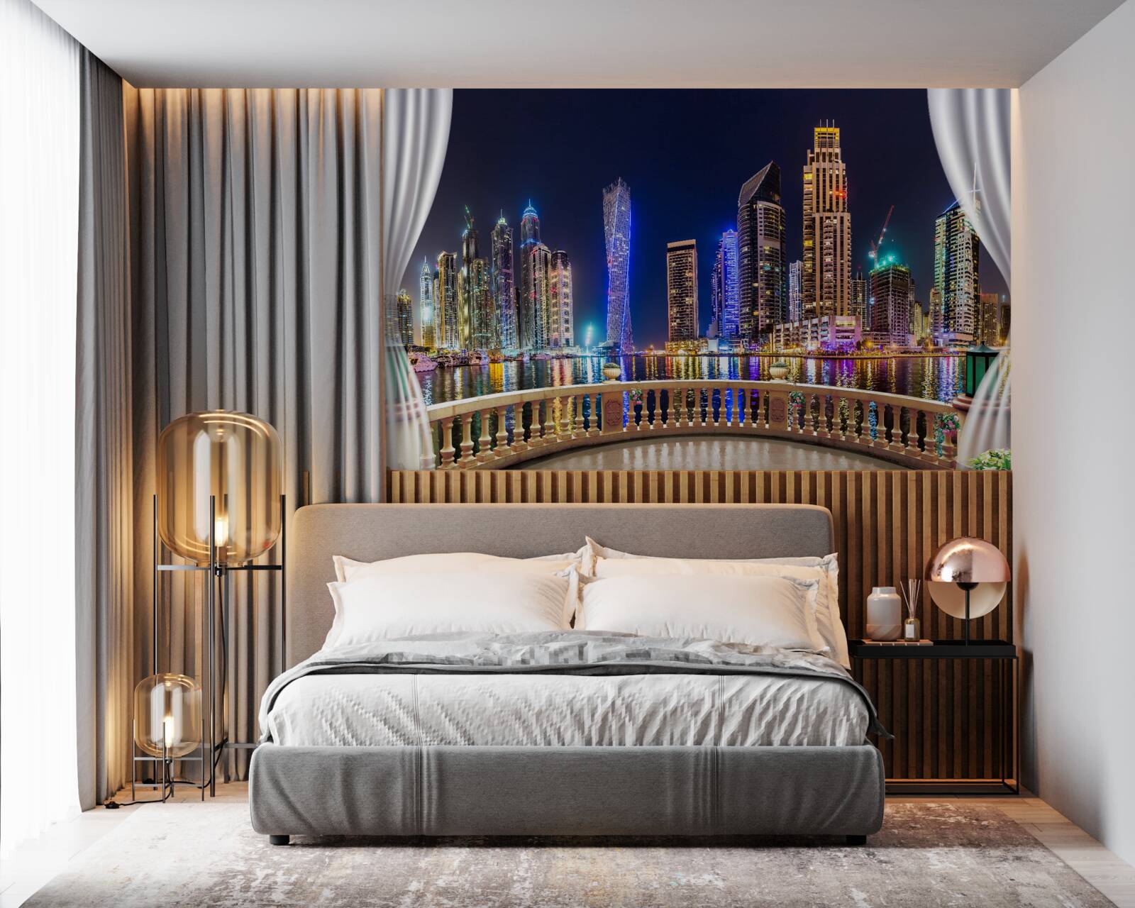 Fototapeta mesto v noci vyzerá neskutočne krásne