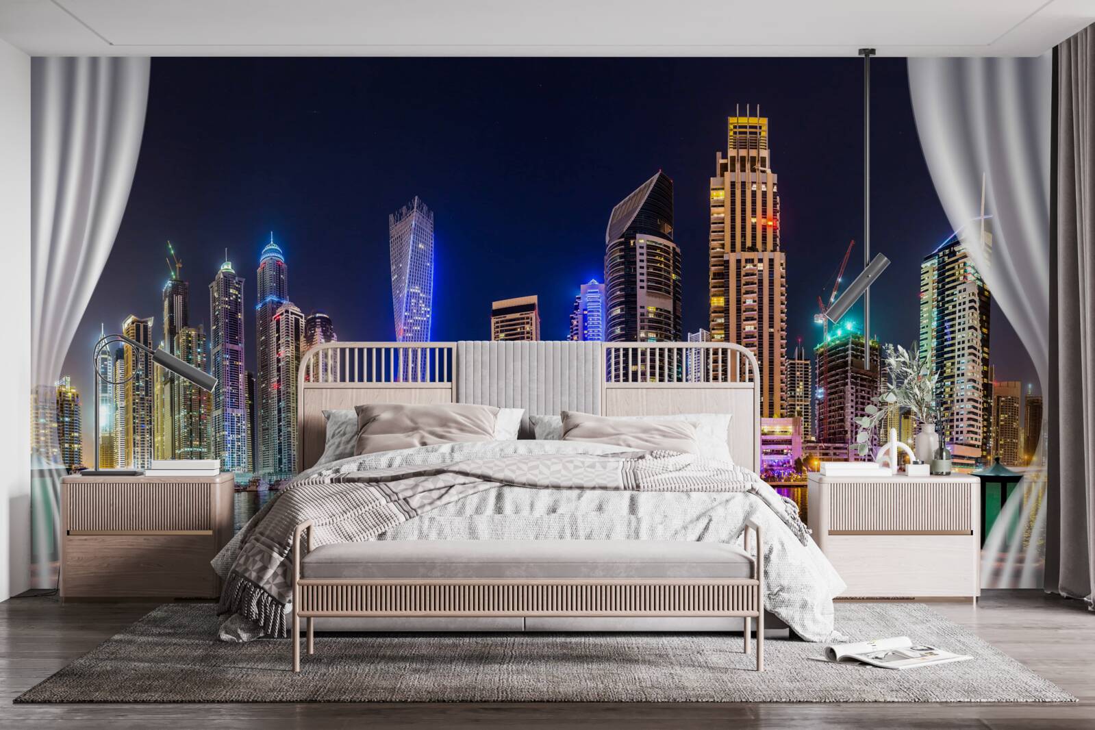 Fototapeta mesto v noci vyzerá neskutočne krásne