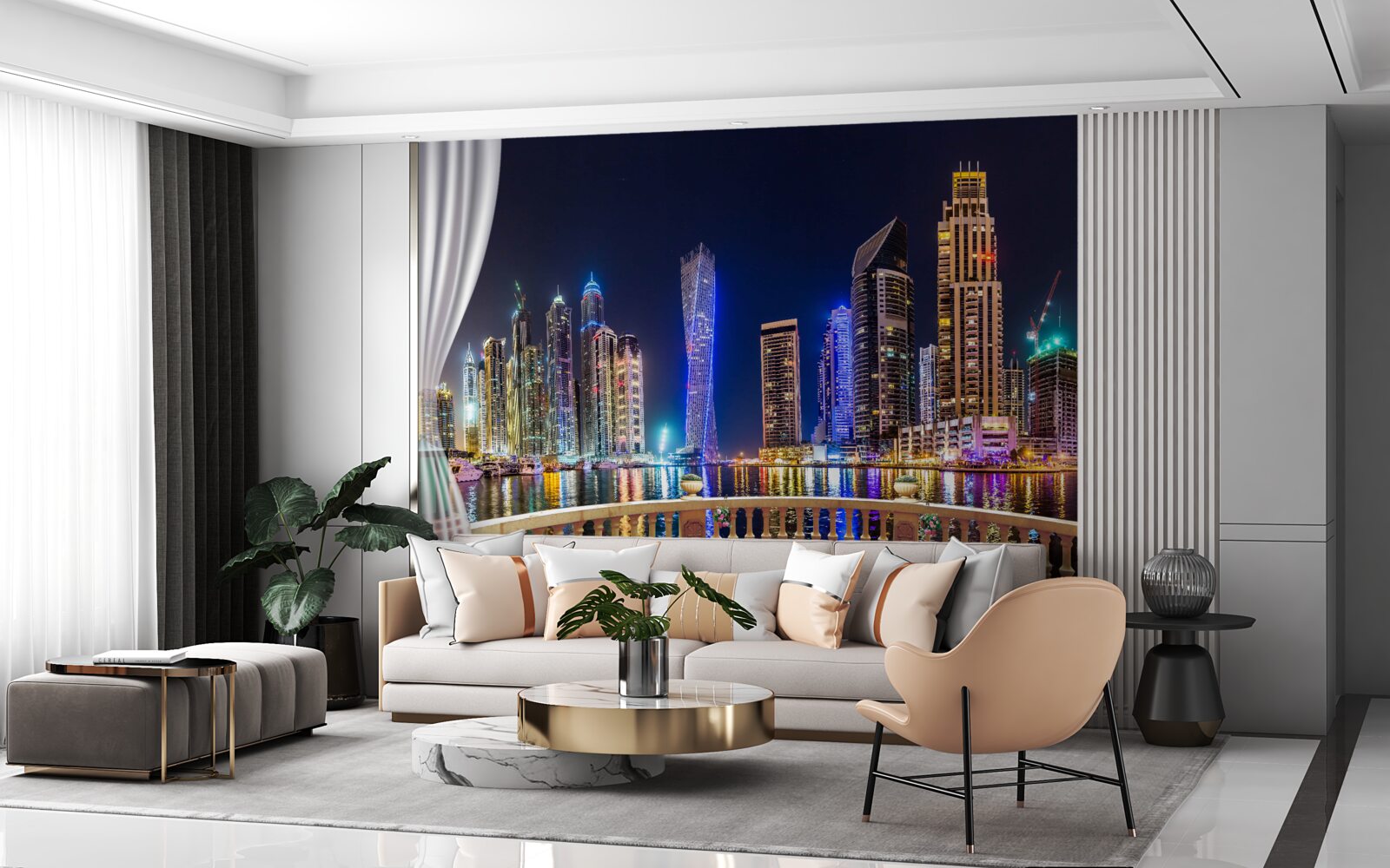 Fototapeta mesto v noci vyzerá neskutočne krásne