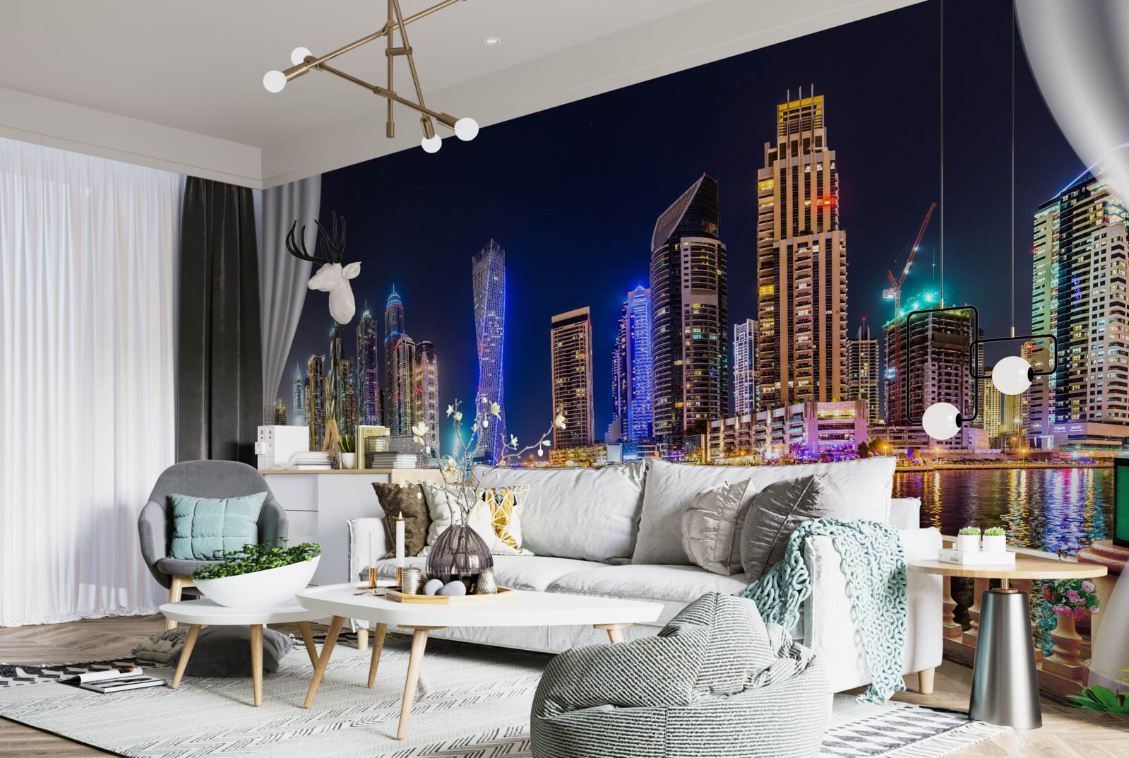 Fototapeta mesto v noci vyzerá neskutočne krásne