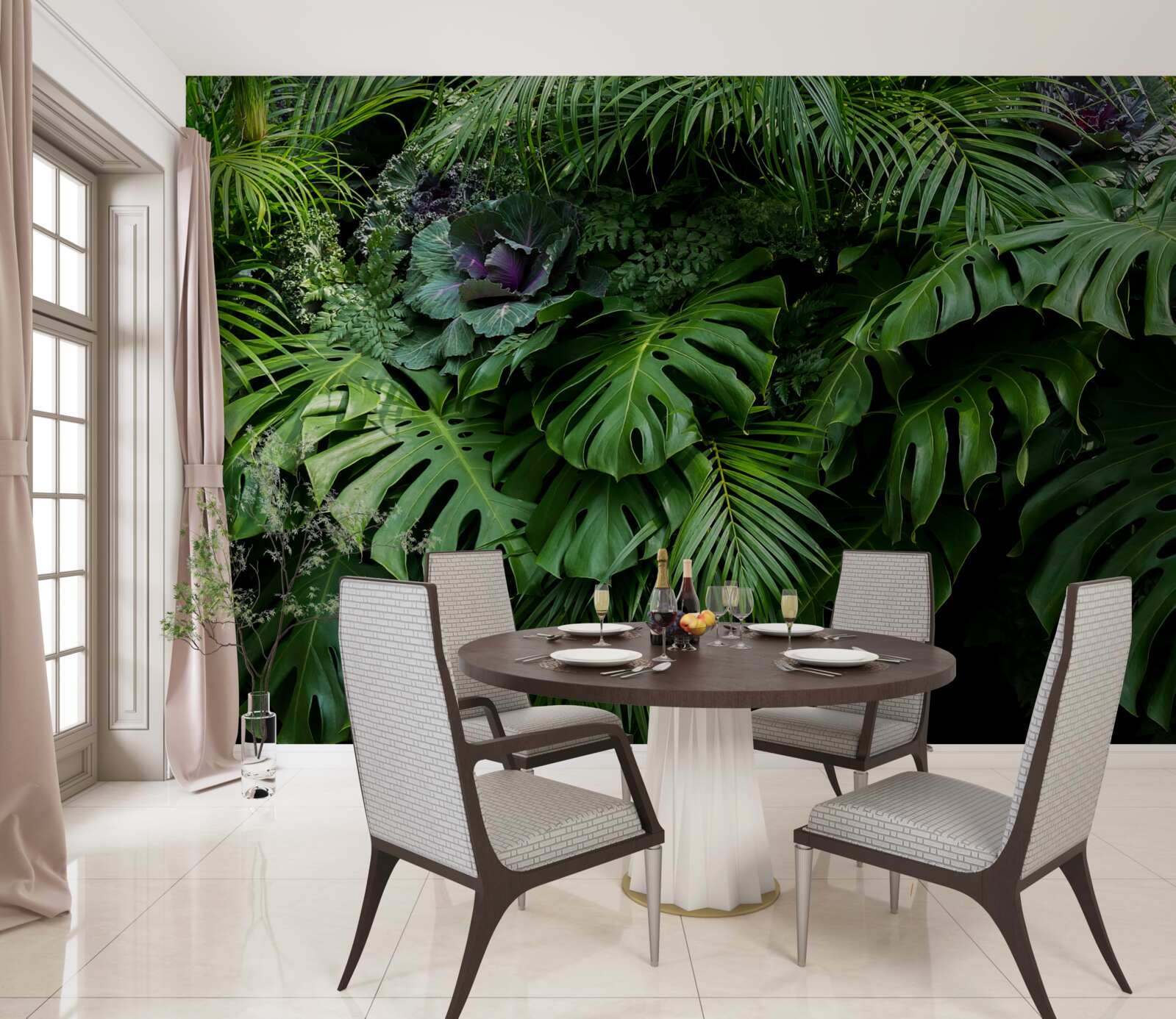 Fototapeta veľké zelené listy