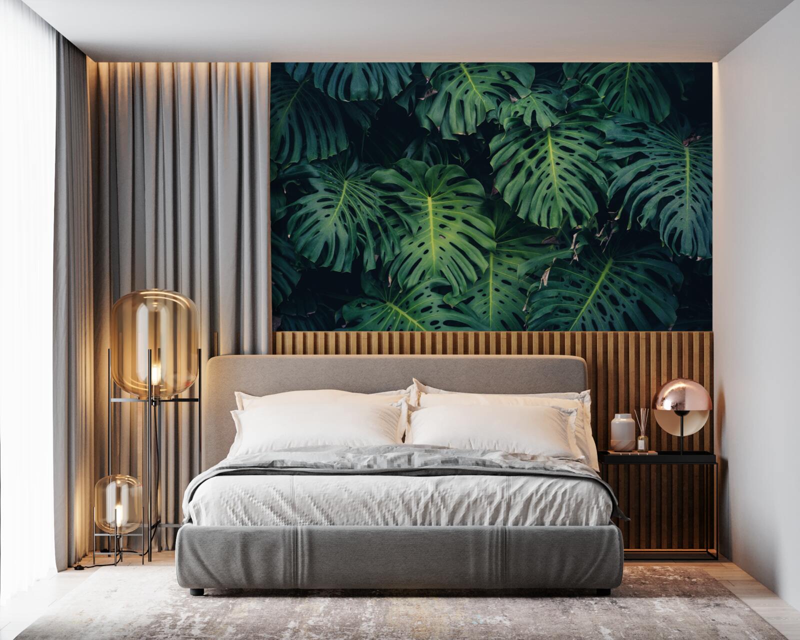 Fototapeta zelené listy veľkých paliem