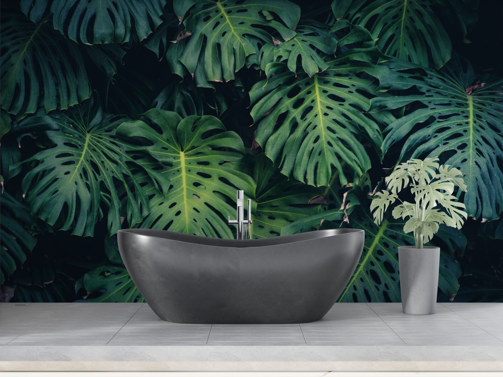 Fototapeta zelené listy veľkých paliem