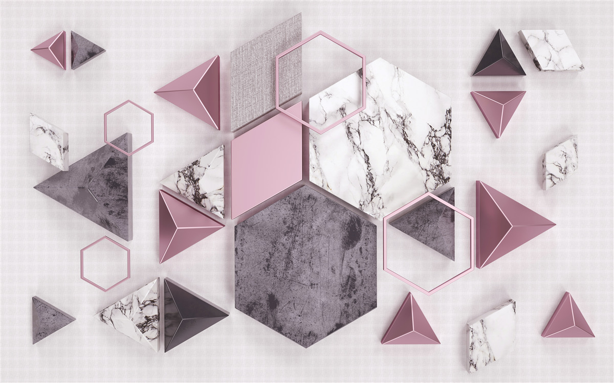 Fototapeta mramorové geometrické maľby