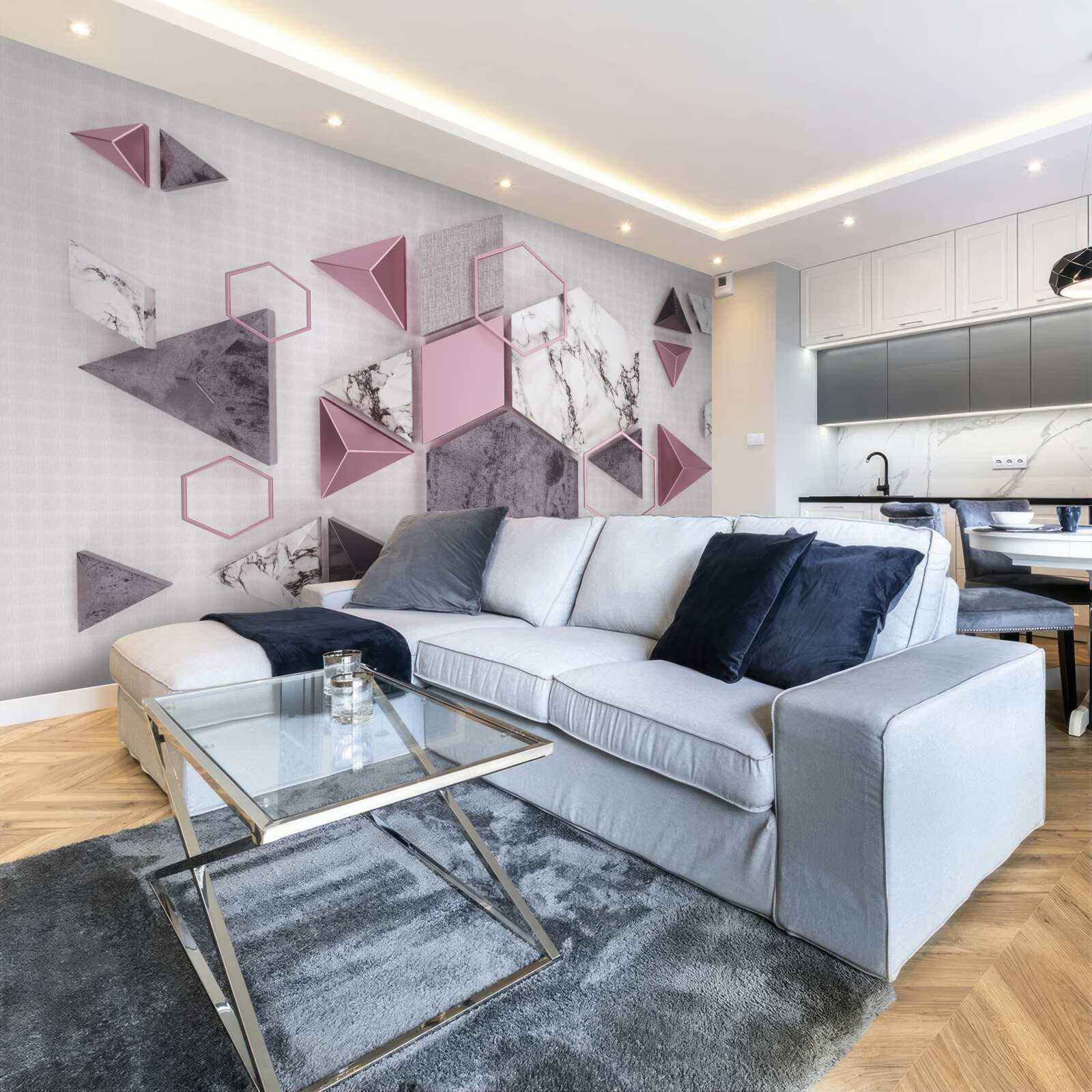 Fototapeta mramorové geometrické maľby