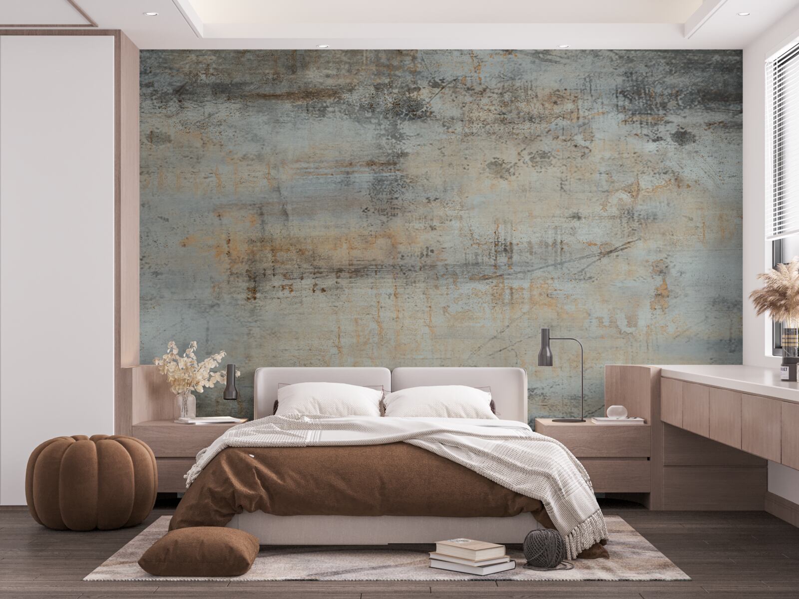 Fototapeta sivá stena, poškodená časom