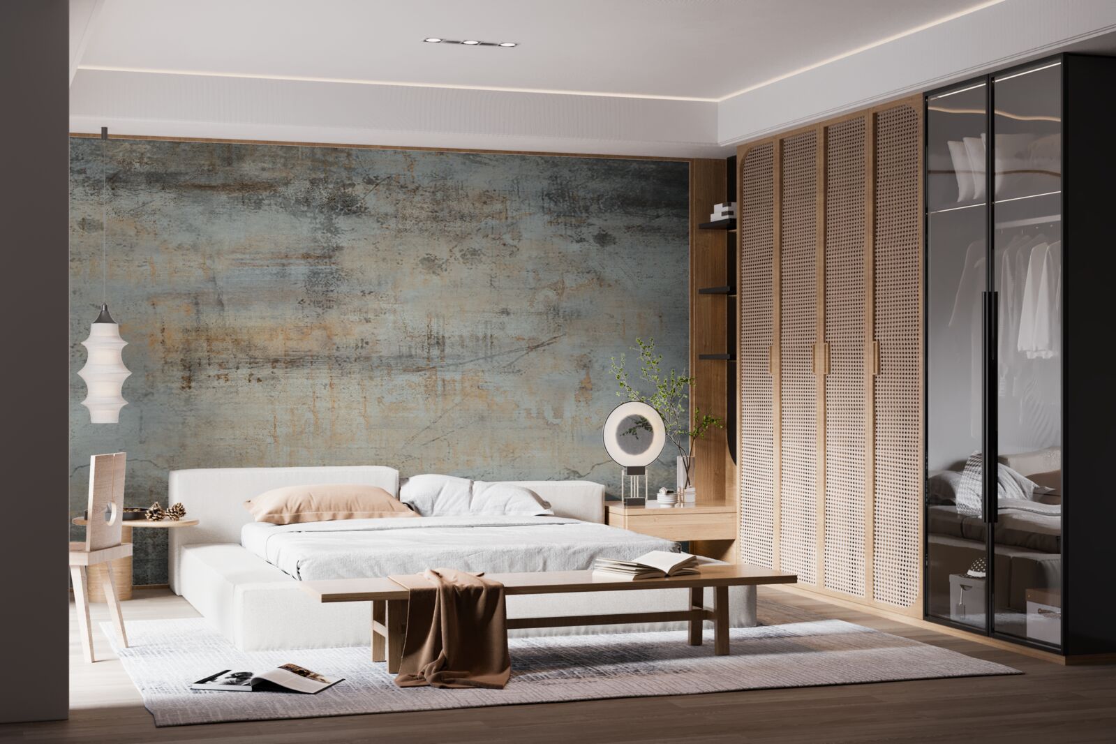 Fototapeta sivá stena, poškodená časom