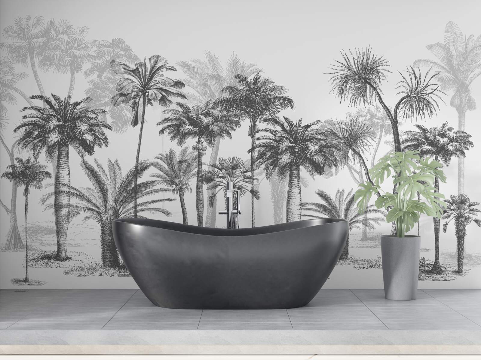 Fototapeta vektorová grafika palma