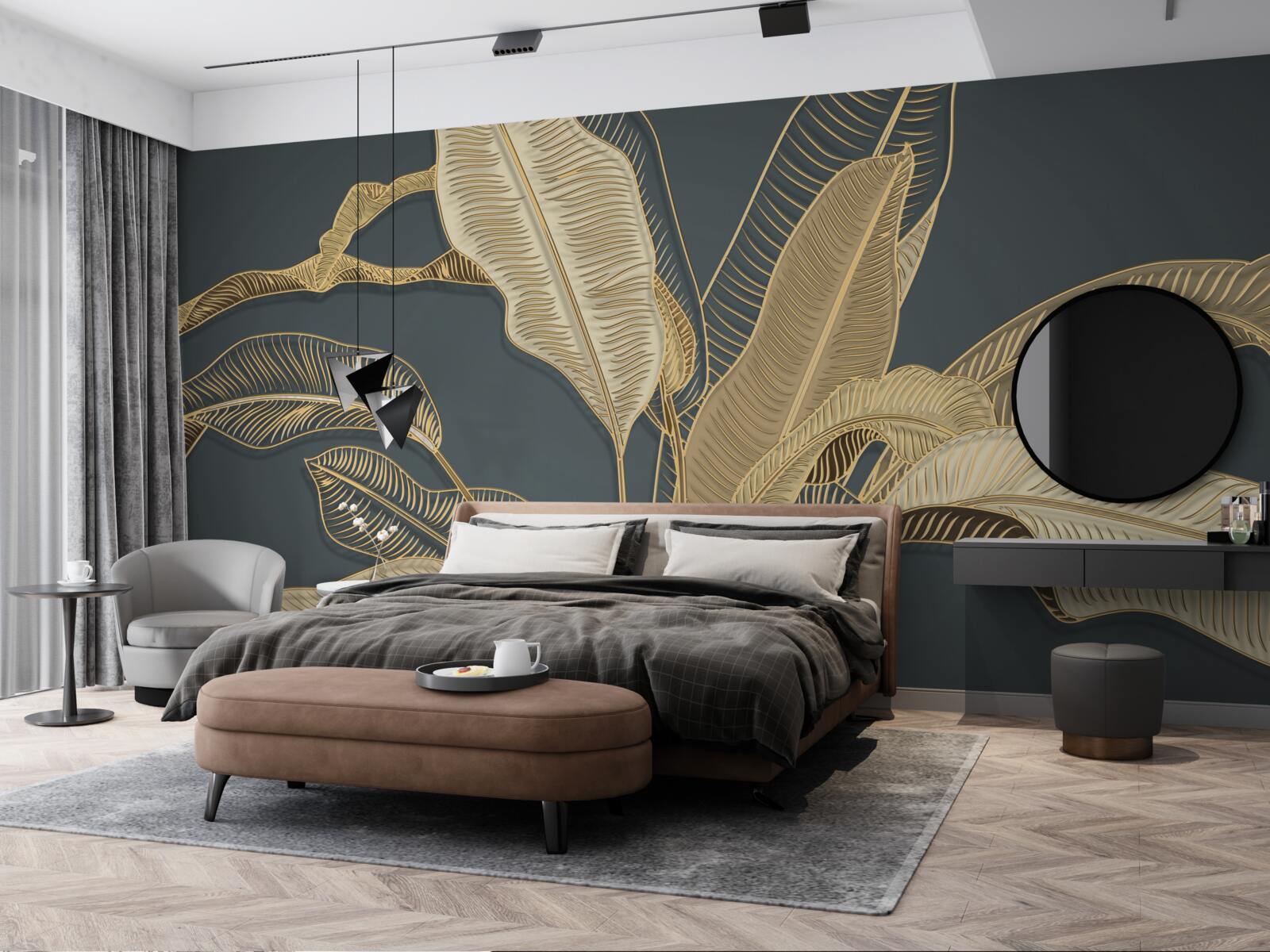 Fototapeta skrútené zlaté listy