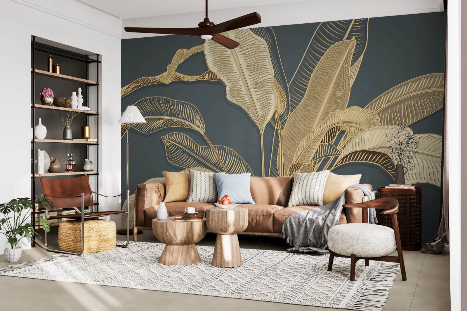 Fototapeta skrútené zlaté listy