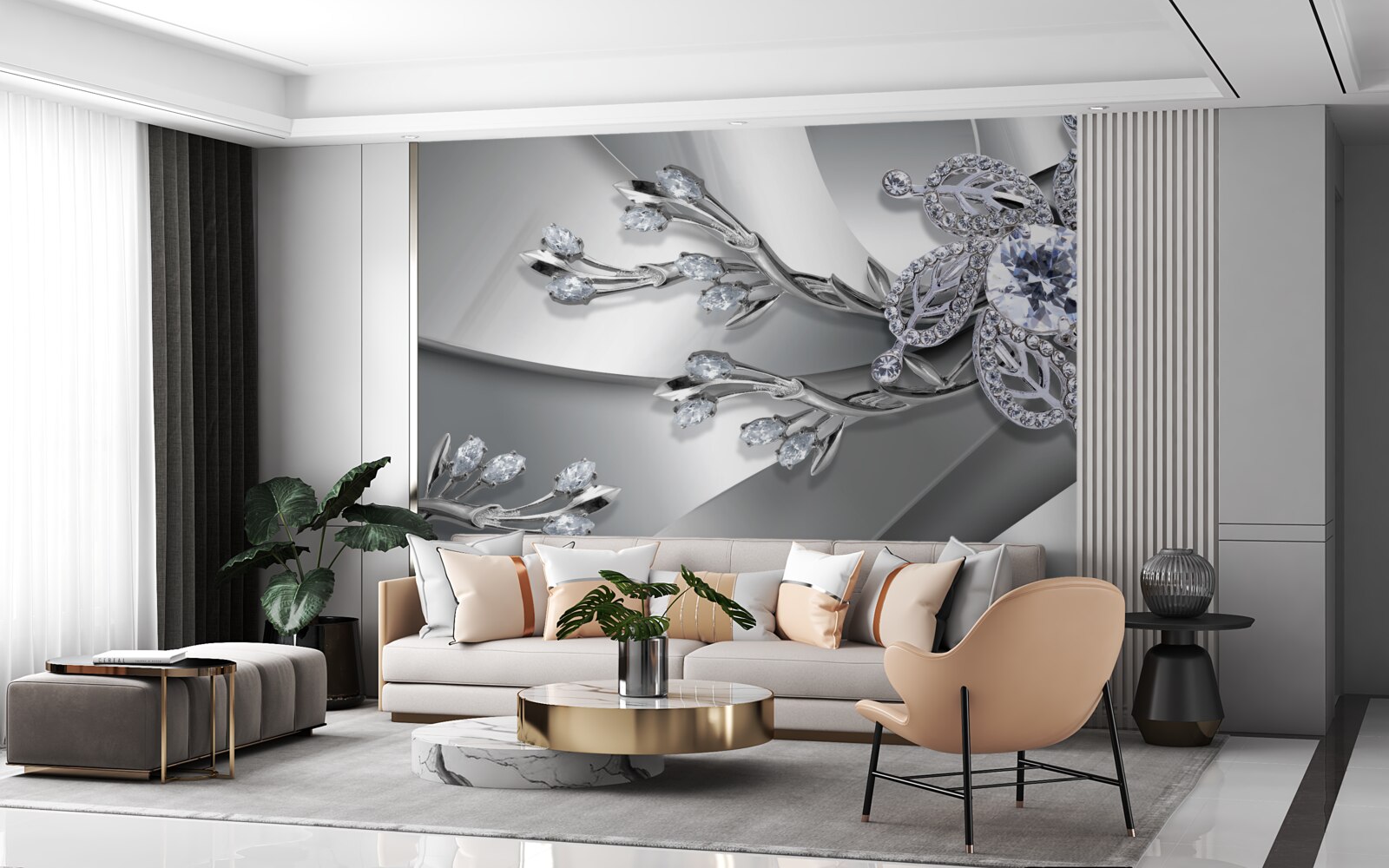 Fototapeta púčik a konáre z kameňov