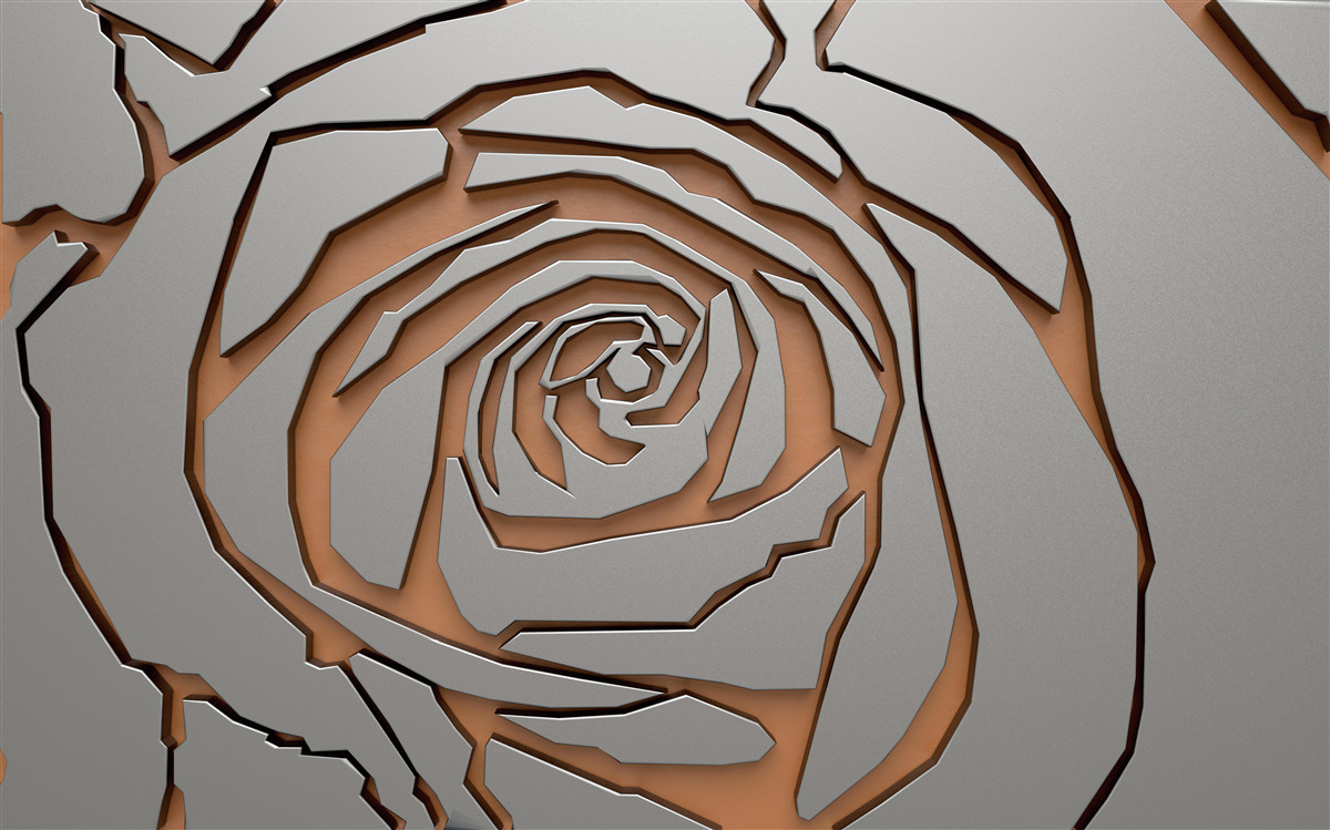 Fototapeta na stene je zvýraznená jedna veľká ruža