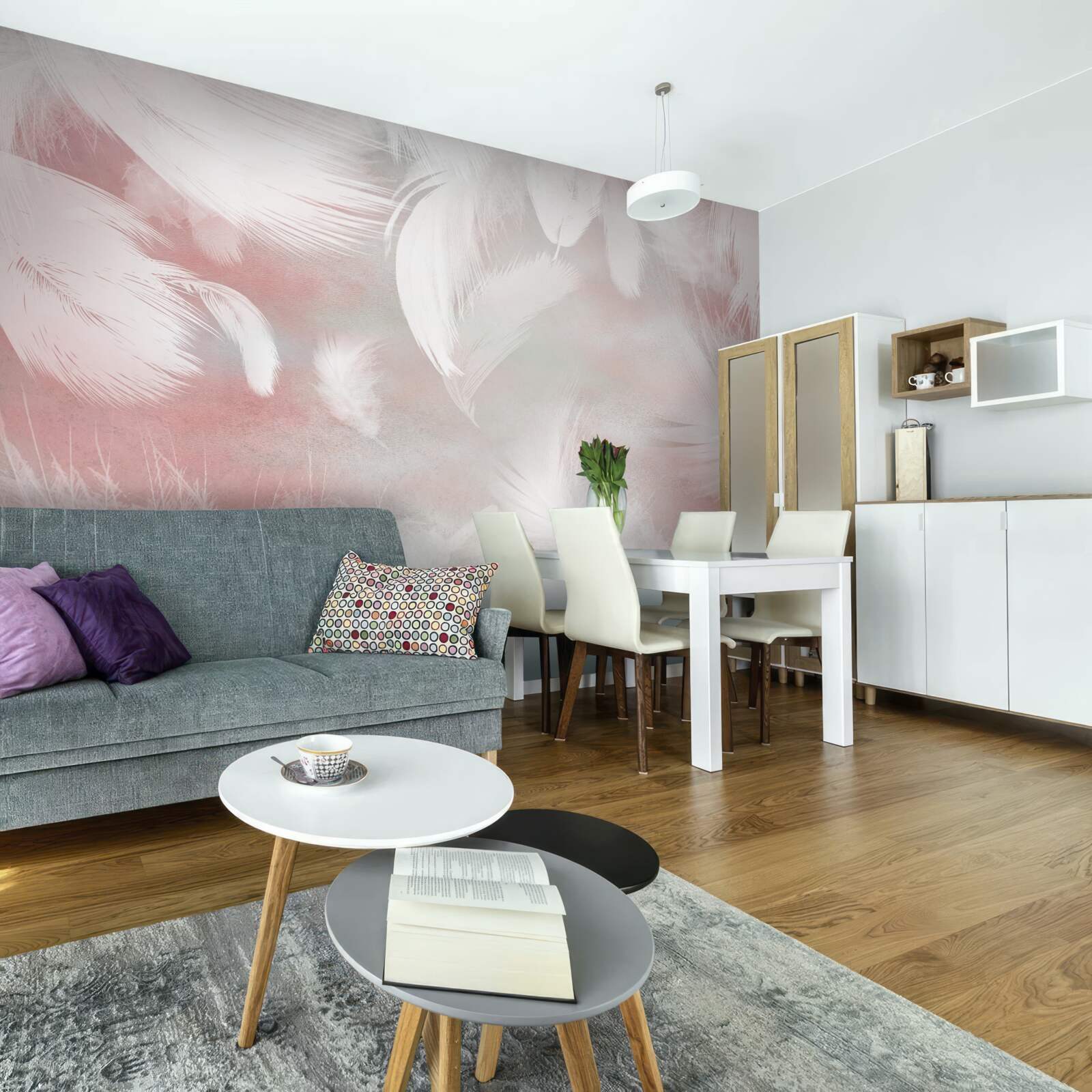 Fototapeta mäkké pozadie vyrobené z peria