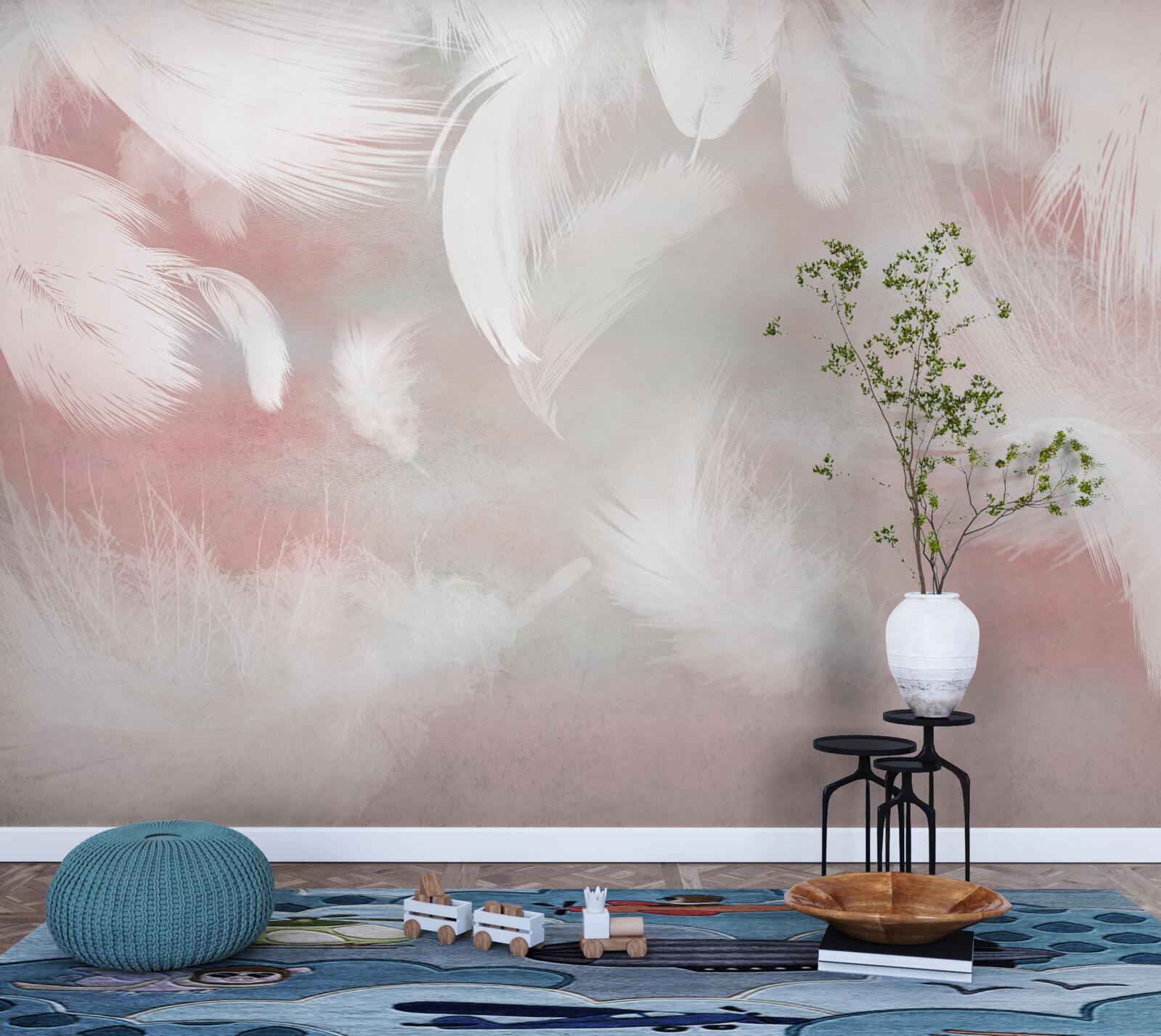 Fototapeta mäkké pozadie vyrobené z peria