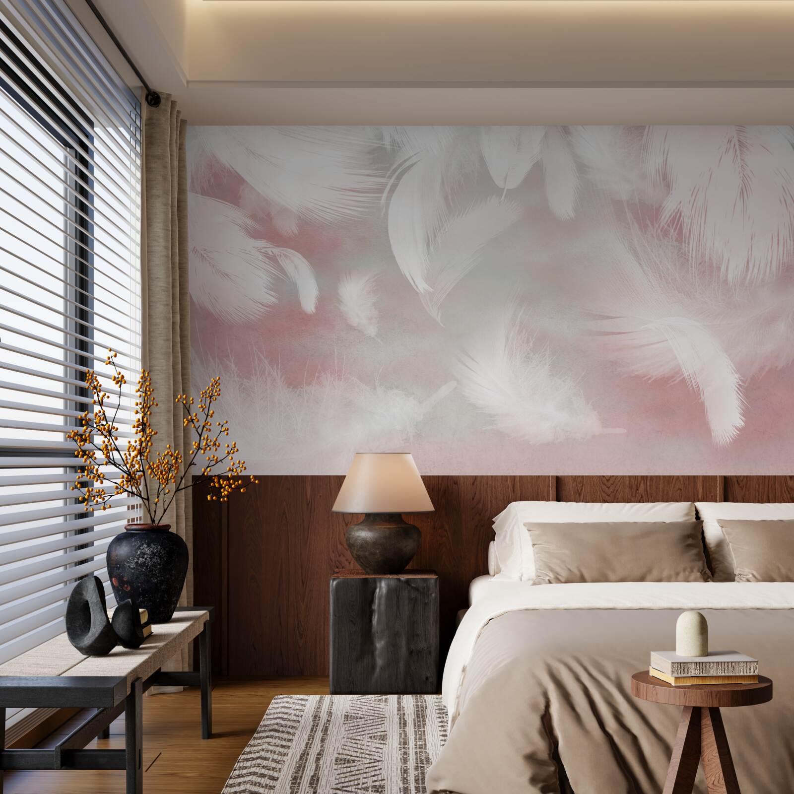 Fototapeta mäkké pozadie vyrobené z peria