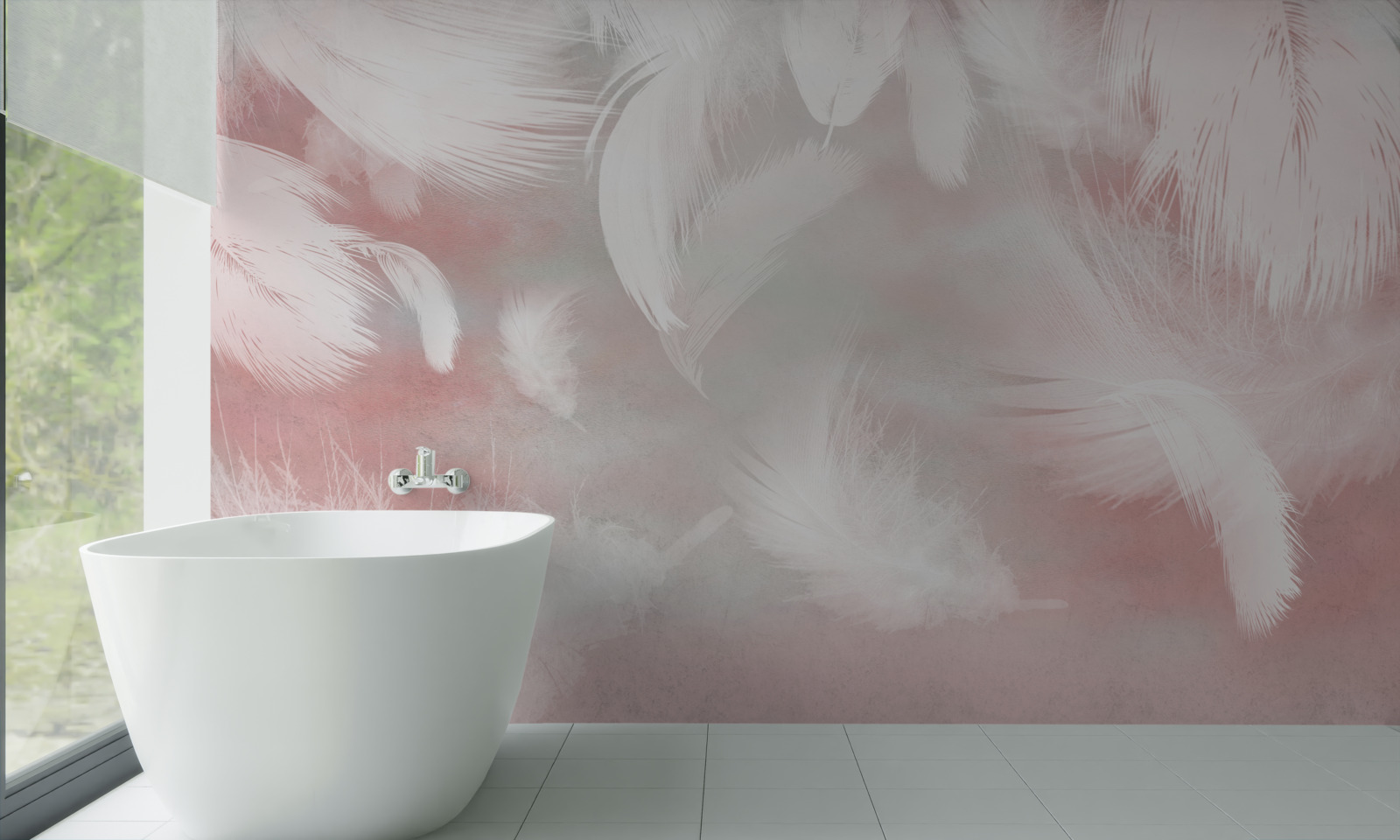 Fototapeta mäkké pozadie vyrobené z peria