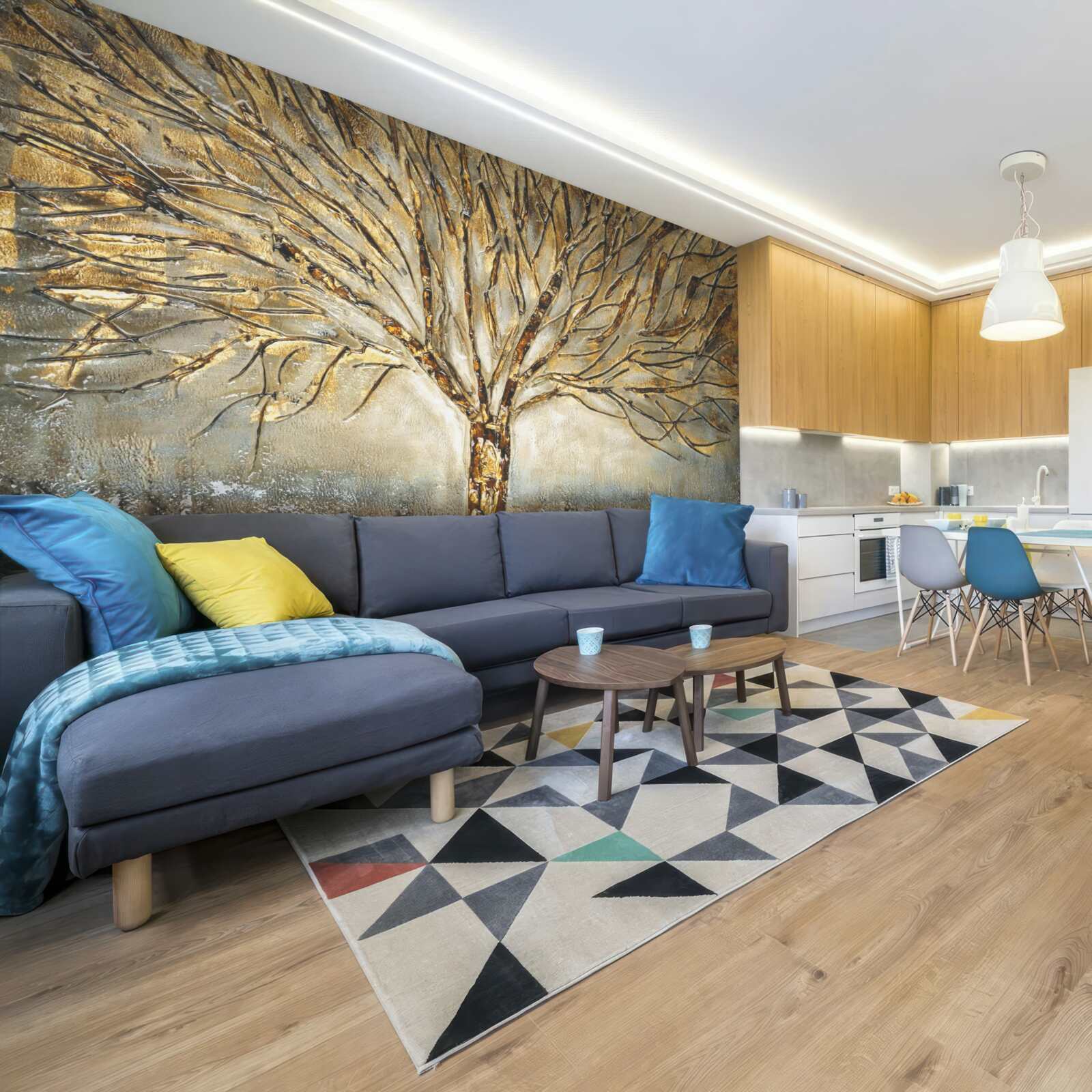 Fototapeta nahý strom so zlatom