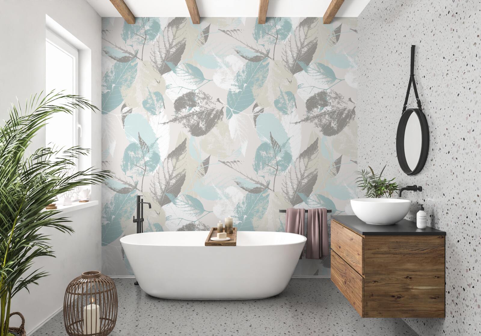 Fototapeta listy sú maľované ťahmi štetca