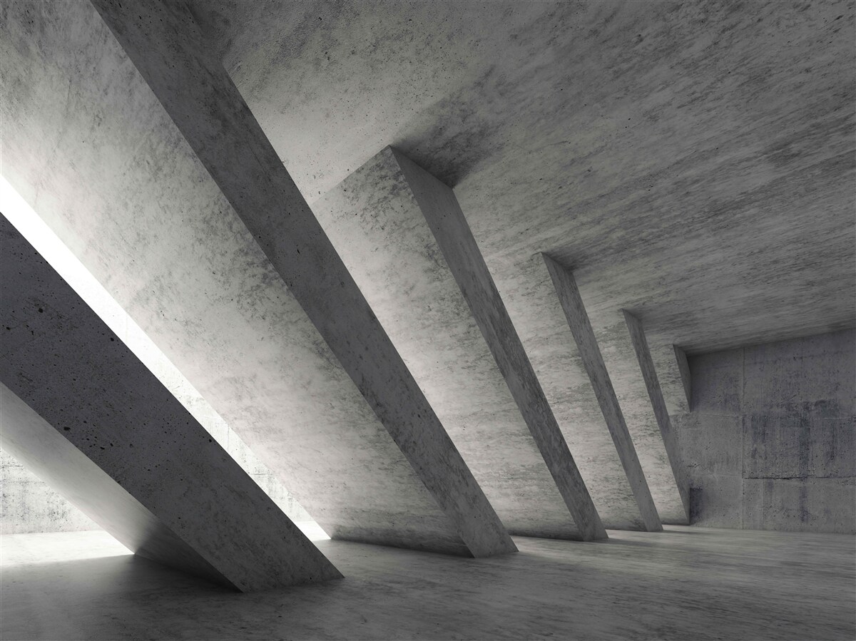 Fototapeta šedý tunel v architektonickom štýle