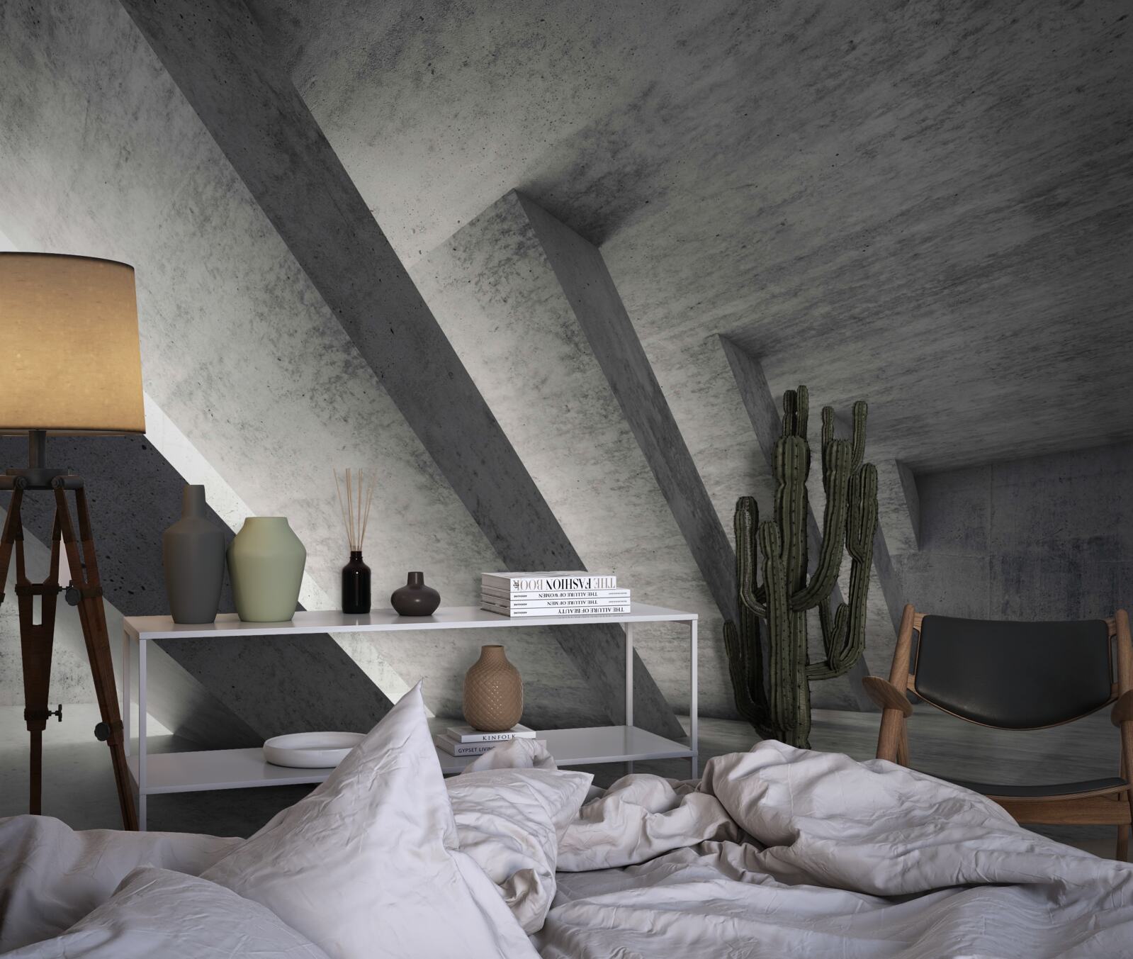 Fototapeta šedý tunel v architektonickom štýle