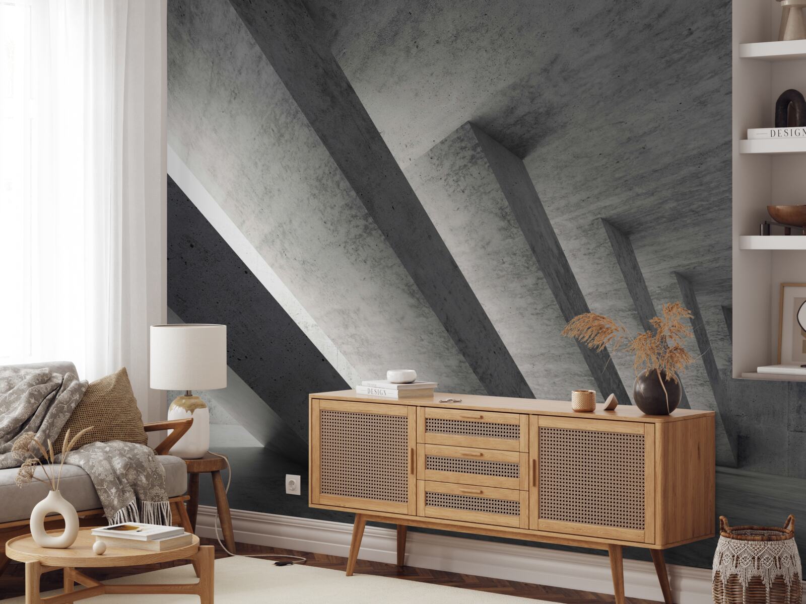 Fototapeta šedý tunel v architektonickom štýle