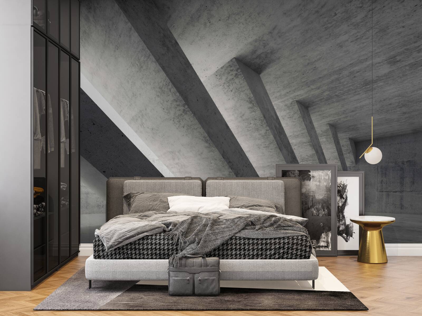 Fototapeta šedý tunel v architektonickom štýle