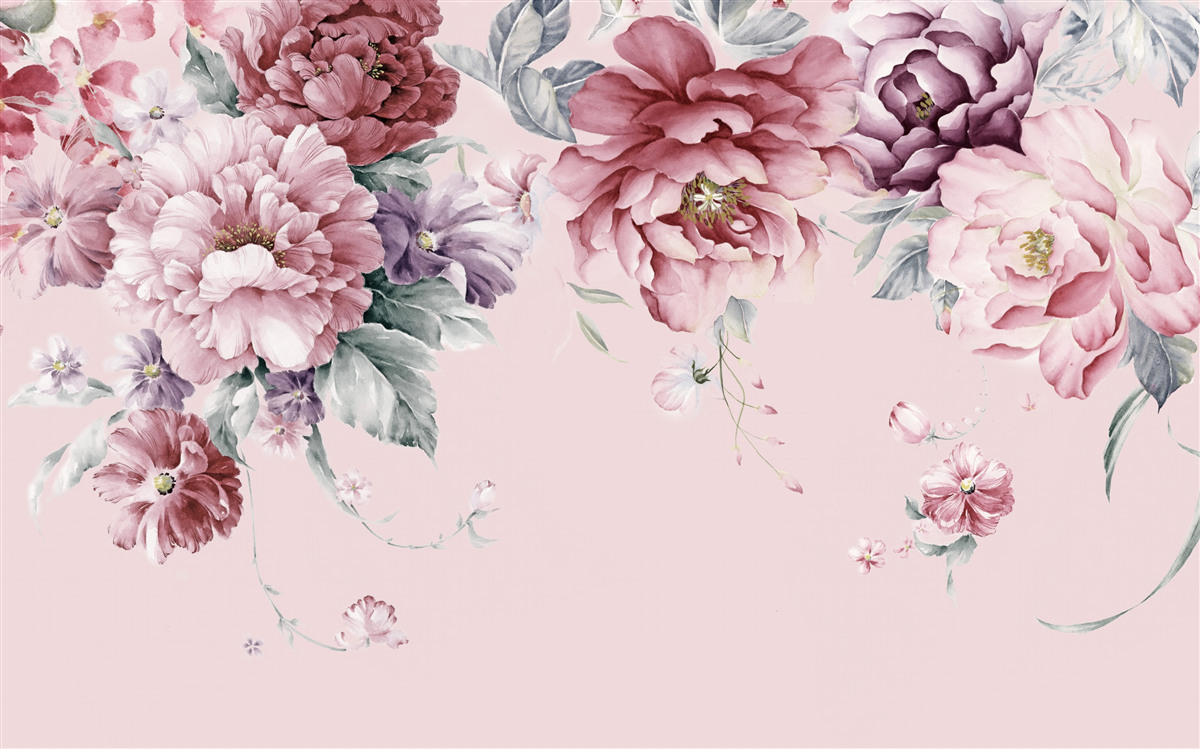 Fototapeta rôzne ružové kvety