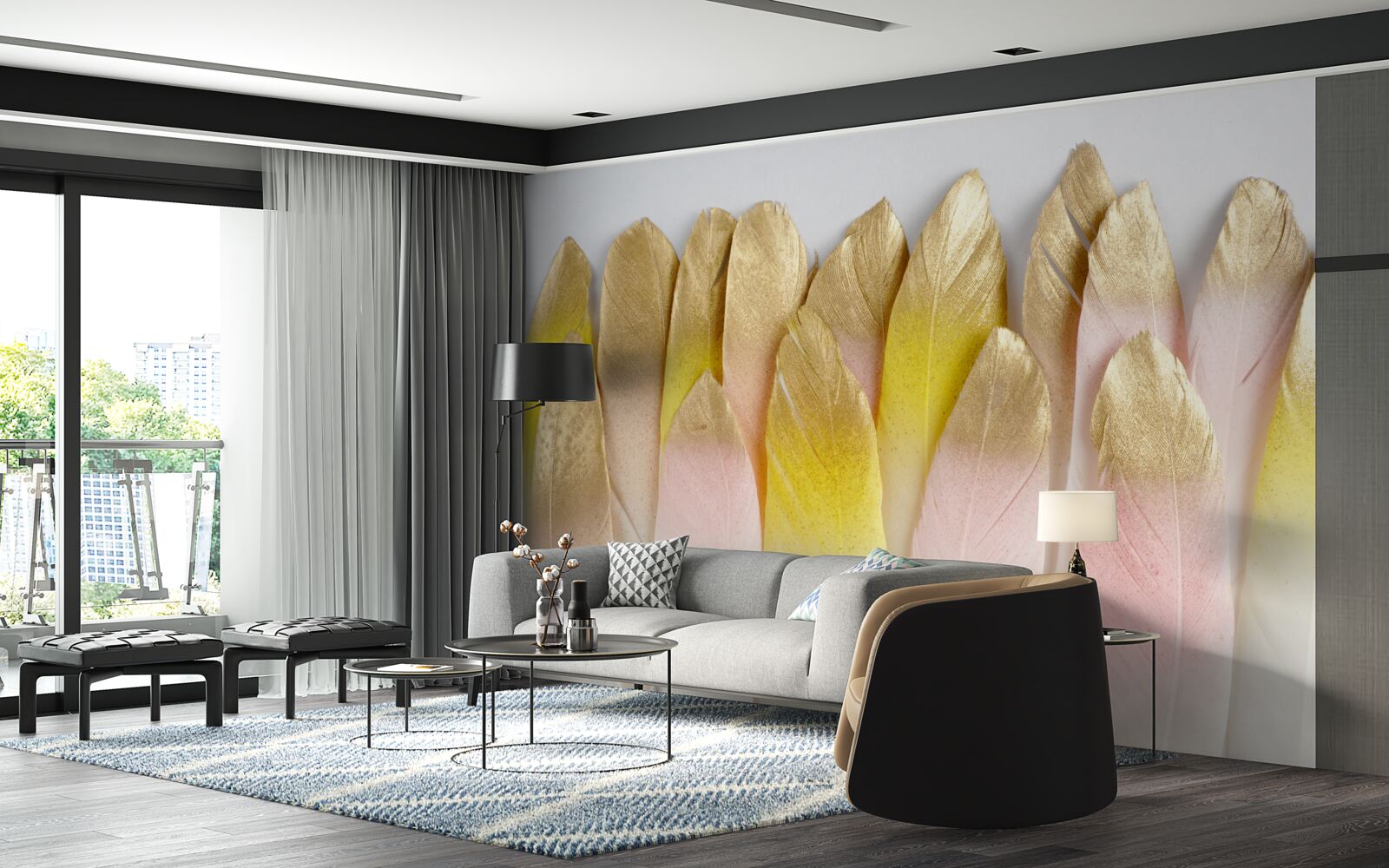 Fototapeta dlhé gradientné perie