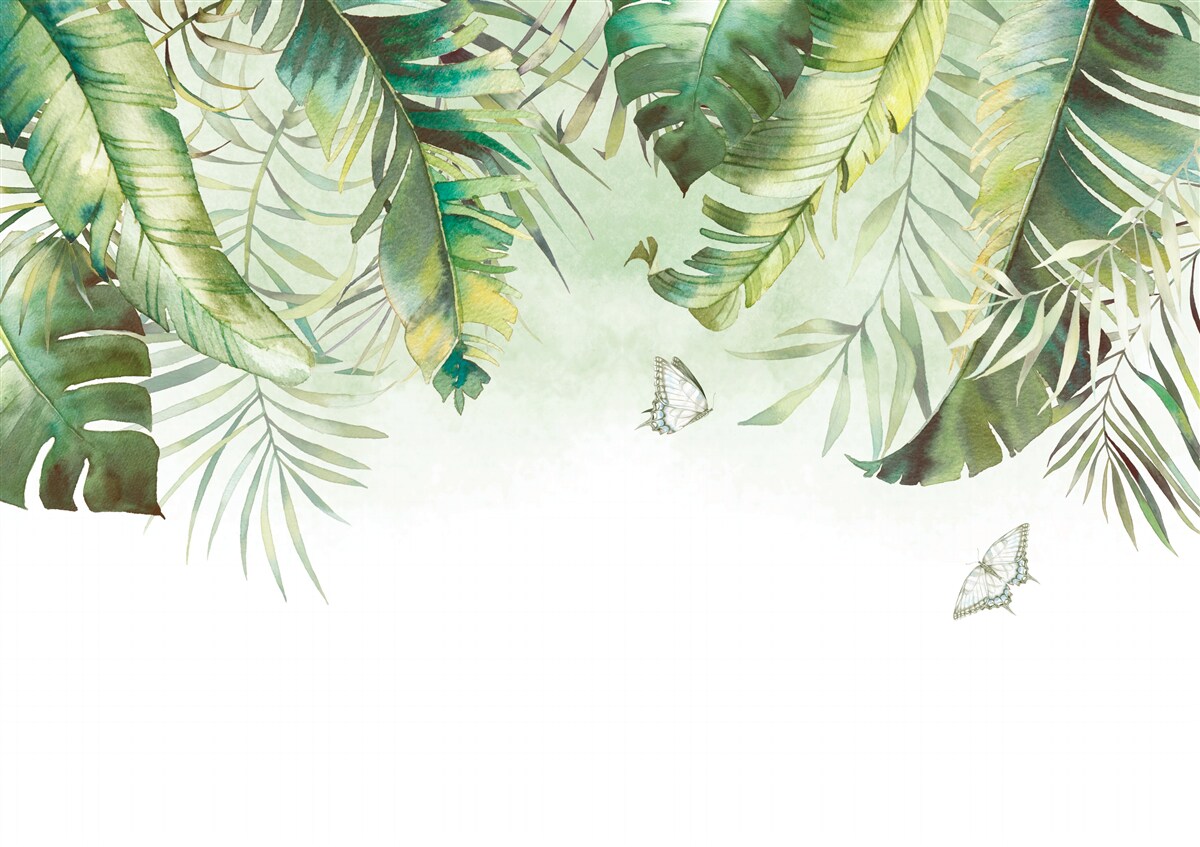 Fototapeta Lepidoptera medzi tropickými listami