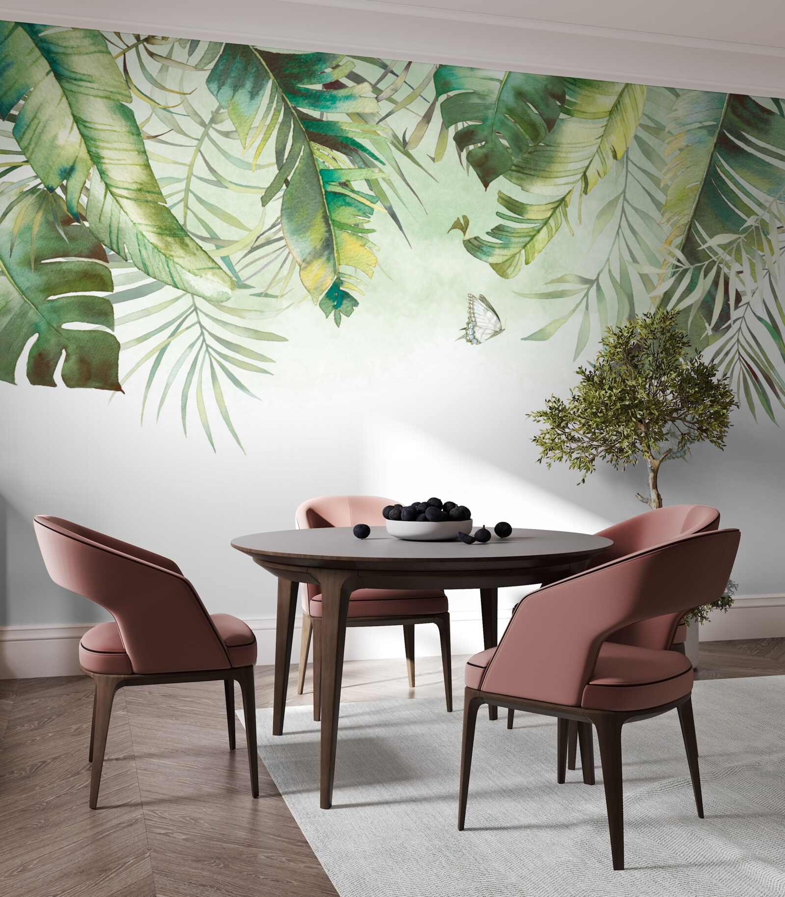 Fototapeta Lepidoptera medzi tropickými listami